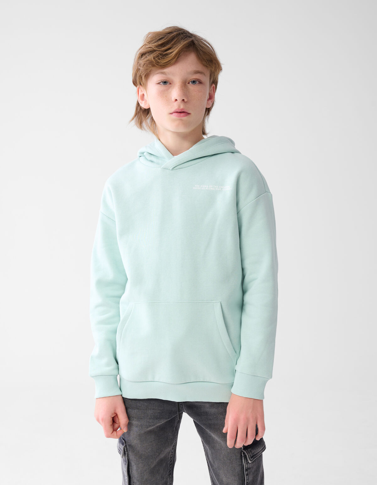 Tekst Hoodie Lichtgroen SHOEBY BOYS