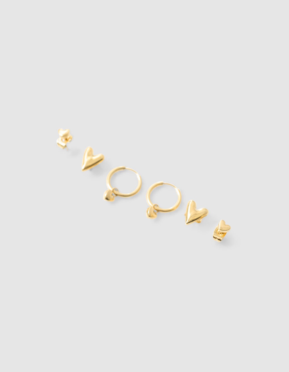 Heart Oorbellen Set Goud SHOEBY ACCESSOIRES
