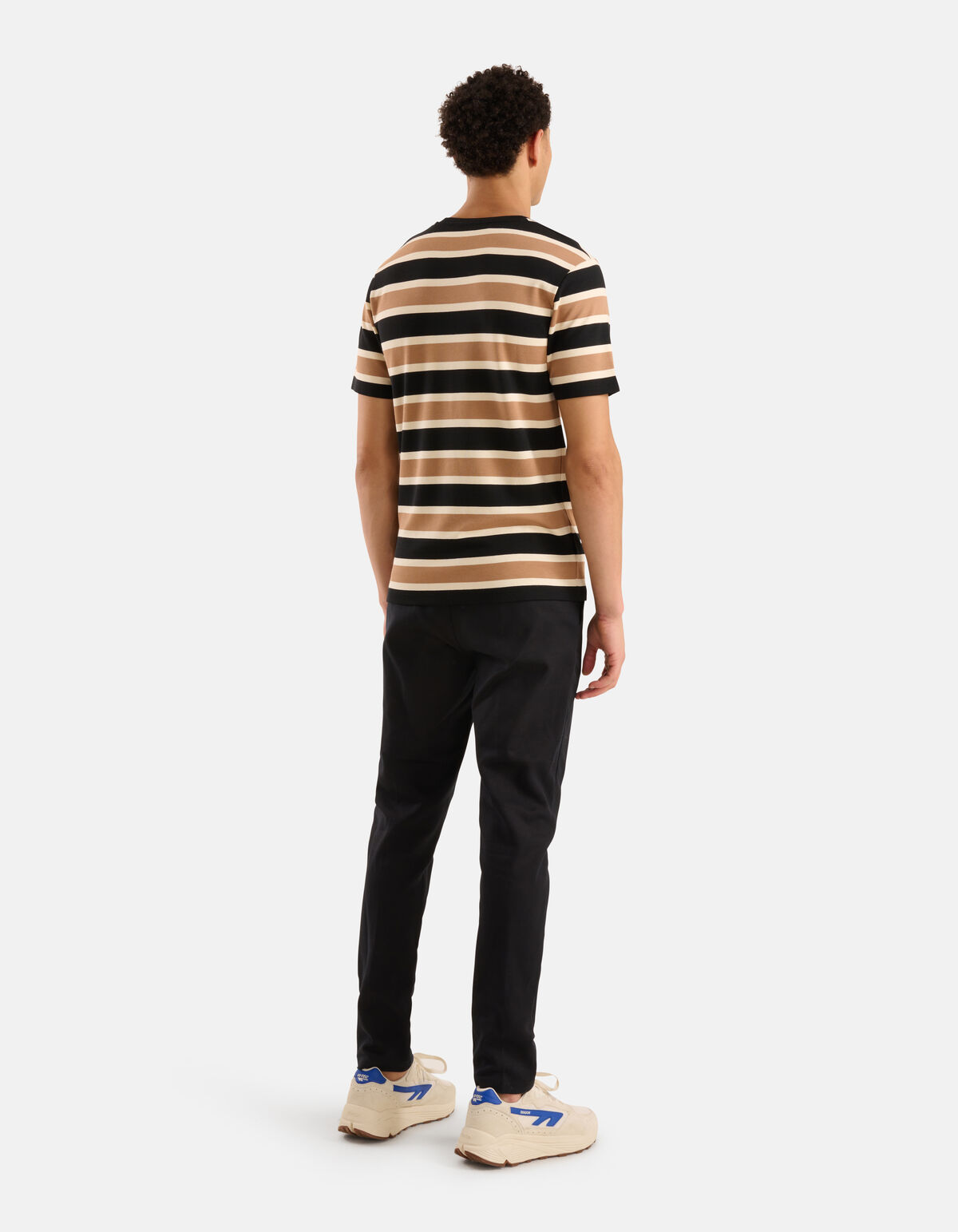 Gestreept T-shirt Bruin SHOEBY MEN