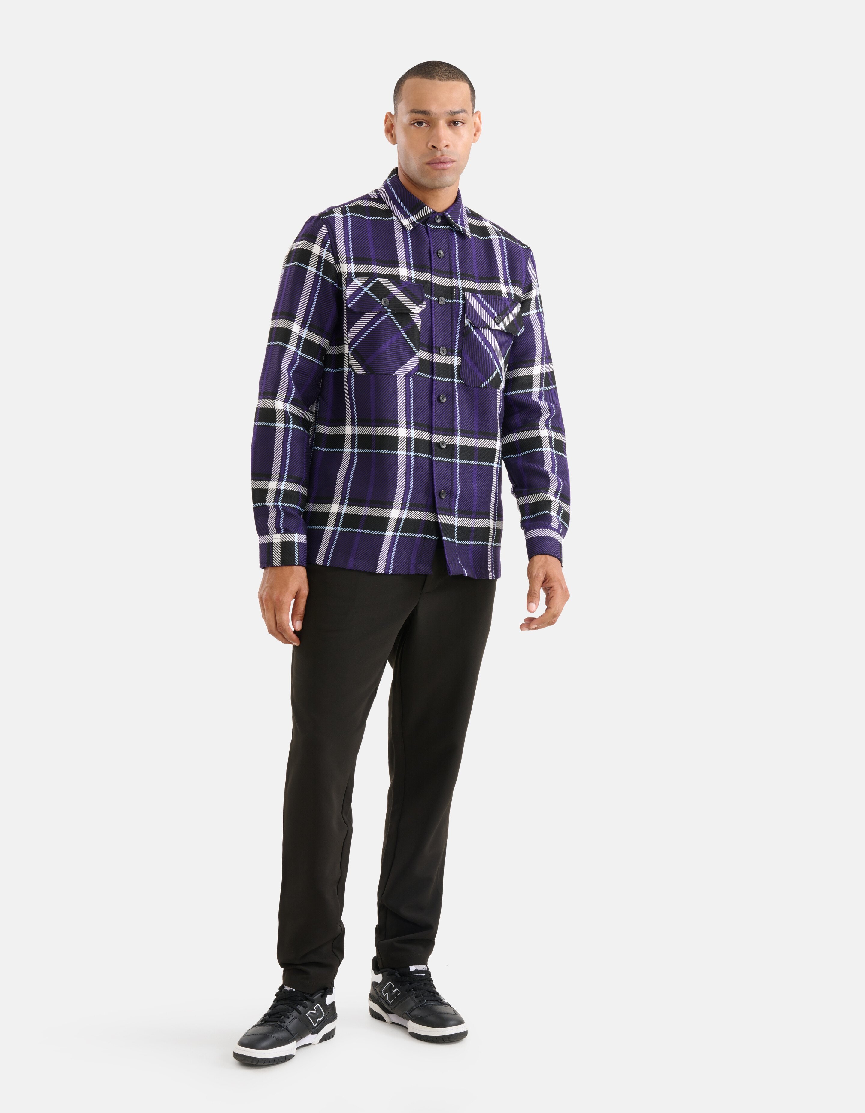Ruiten Overshirt Paars SHOEBY MEN