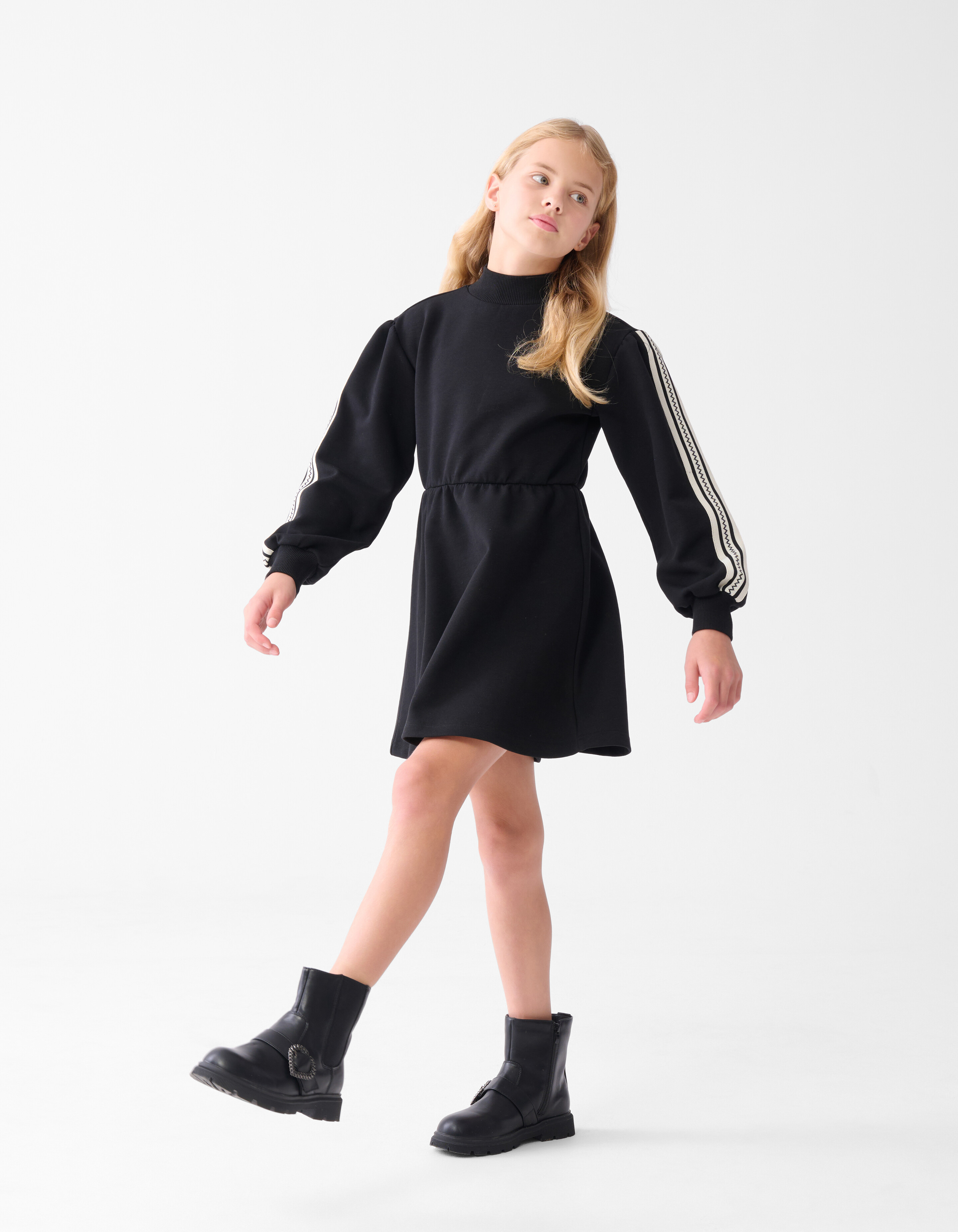 Sporty Tape Jurk Zwart SHOEBY GIRLS