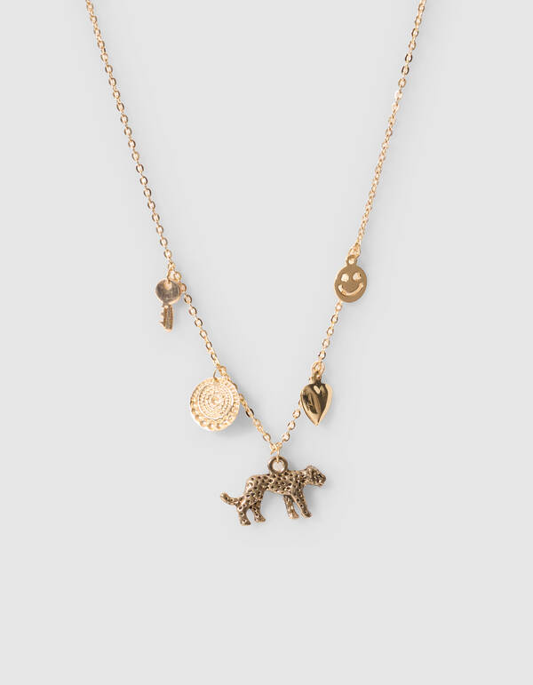 Leopard Bedelketting Goud SHOEBY ACCESSOIRES