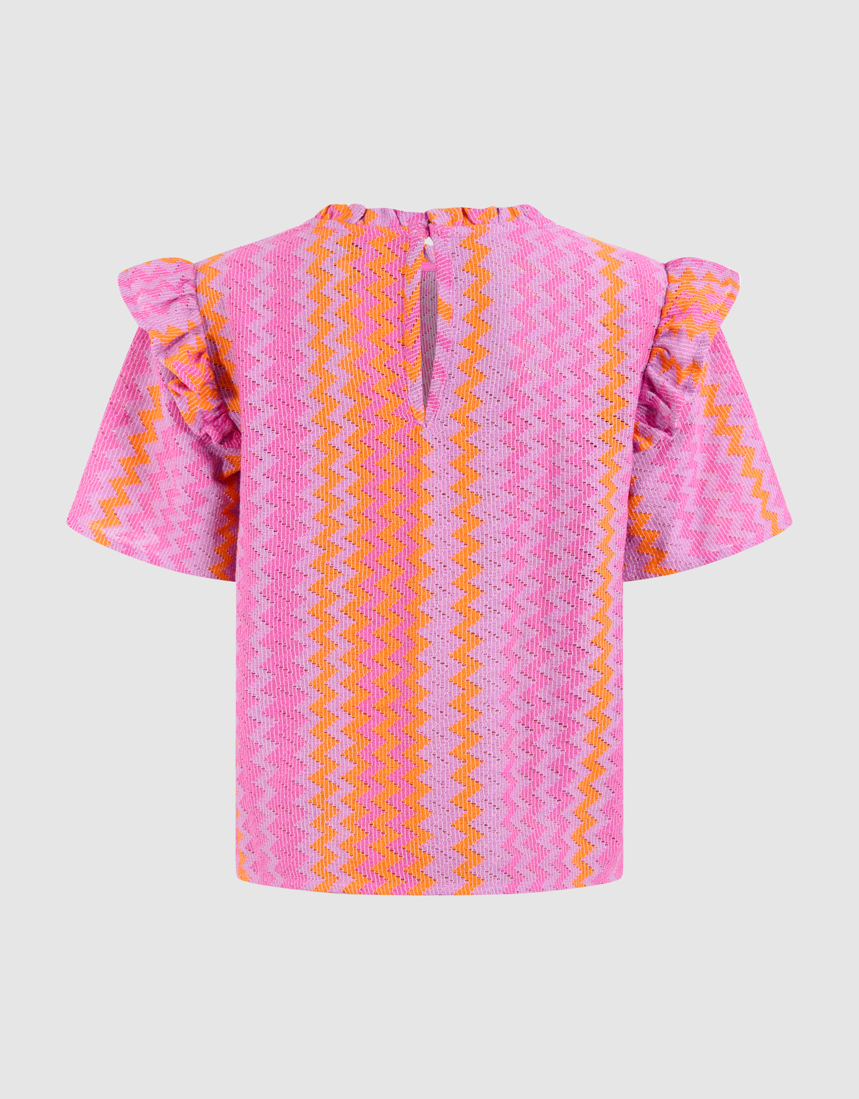Zigzag Crochet Top Paars SHOEBY GIRLS