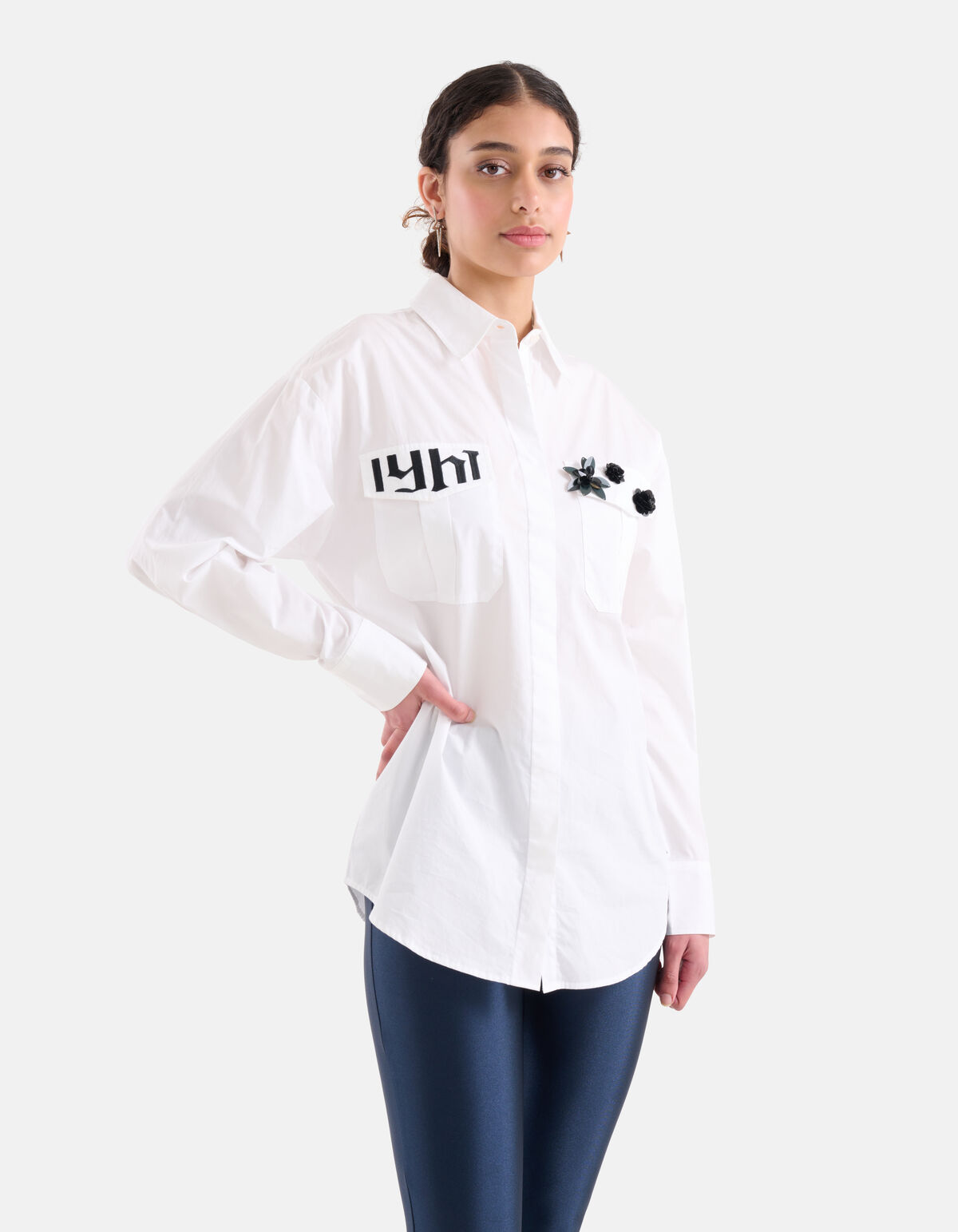 3D Embroidery Blouse Wit SHOEBY WOMEN