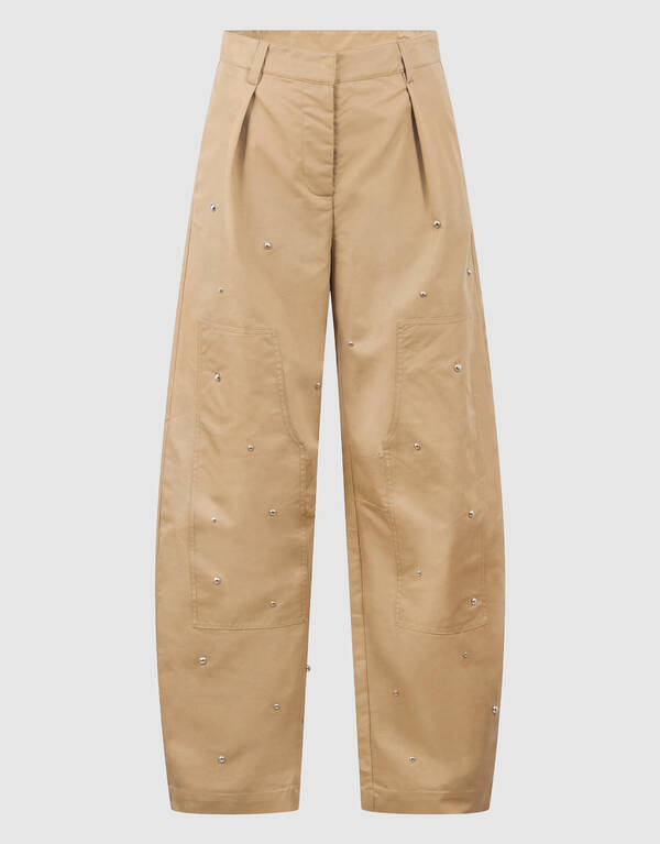 Studs Balloon Fit Broek Zand SHOEBY WOMEN