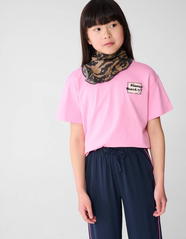 Flamin Heart Artwork T-shirt Roze SHOEBY GIRLS