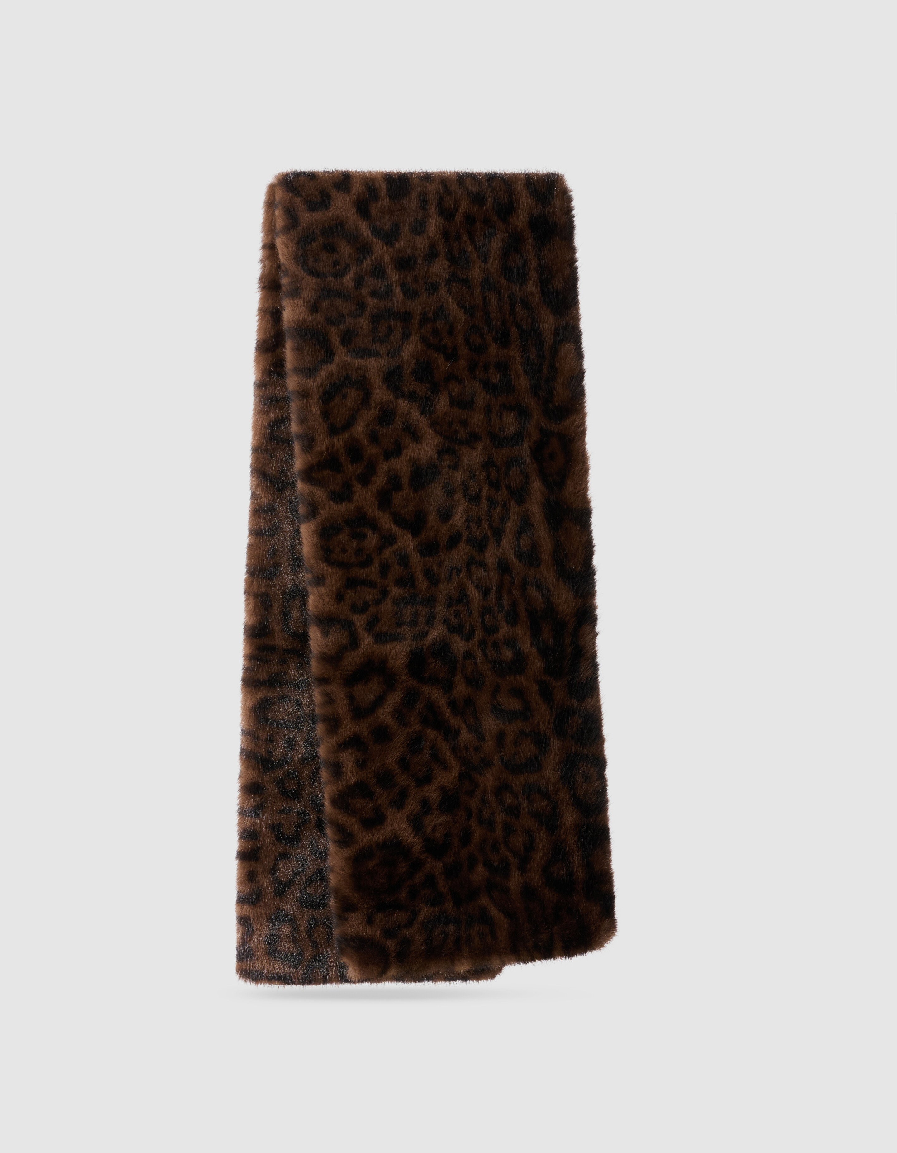 Leopard Faux Fur Sjaal Bruin SHOEBY ACCESSOIRES