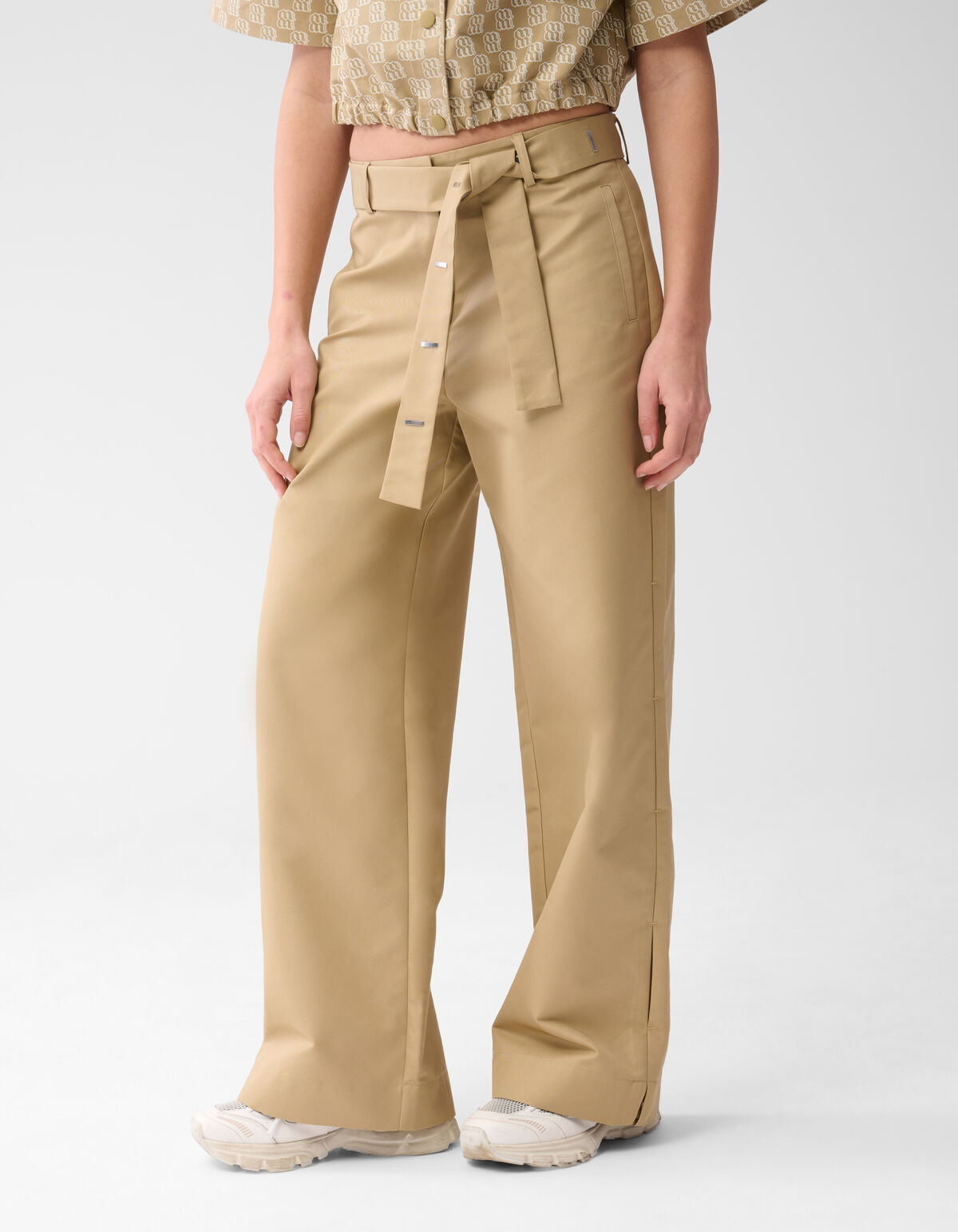 Wide Leg Broek Zand SHOEBY WOMEN