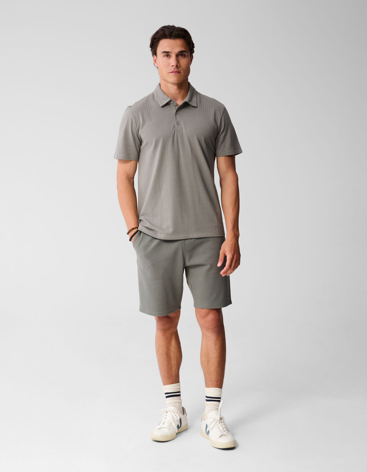 Jacquard Polo Donkergroen SHOEBY MEN