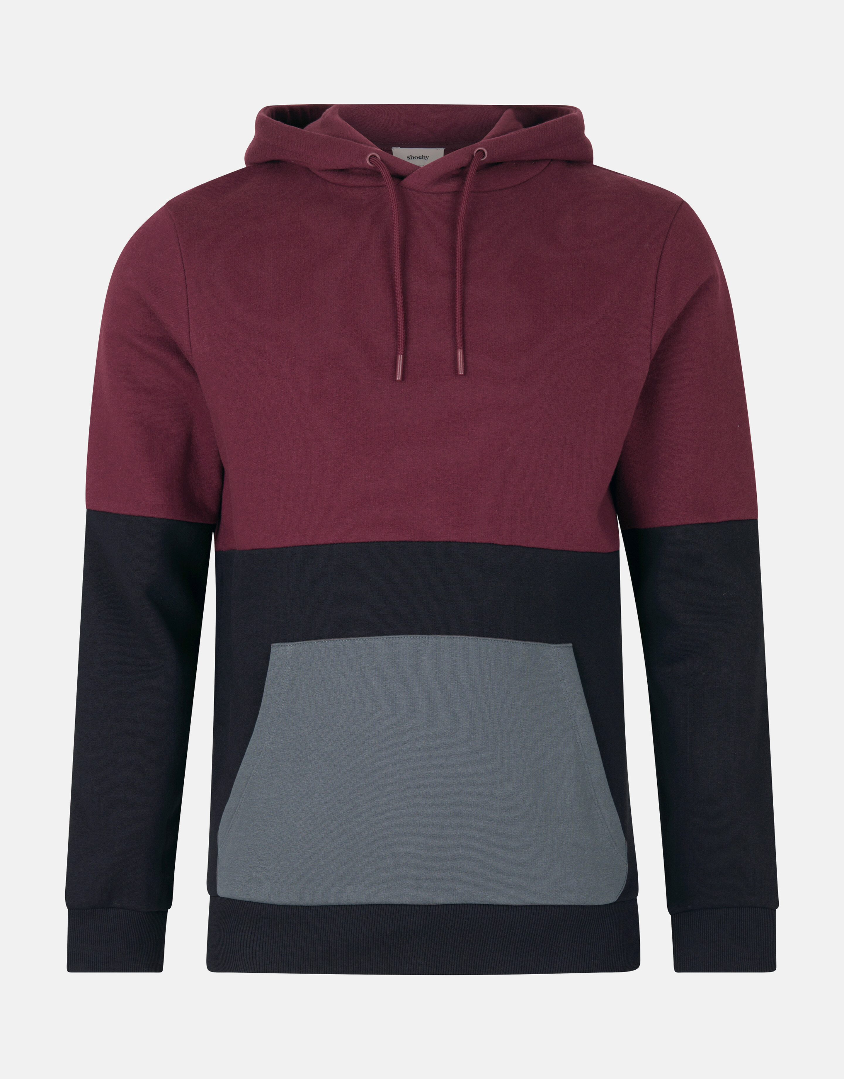 Gekleurde Contrast Hoodie Zwart SHOEBY MEN
