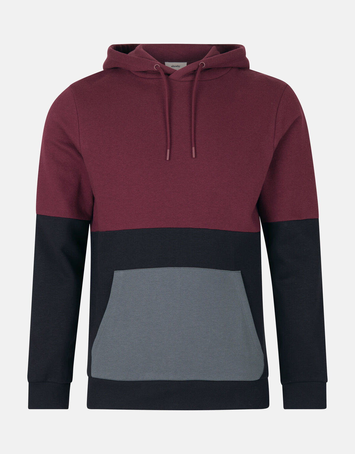 Gekleurde Contrast Hoodie Zwart SHOEBY MEN