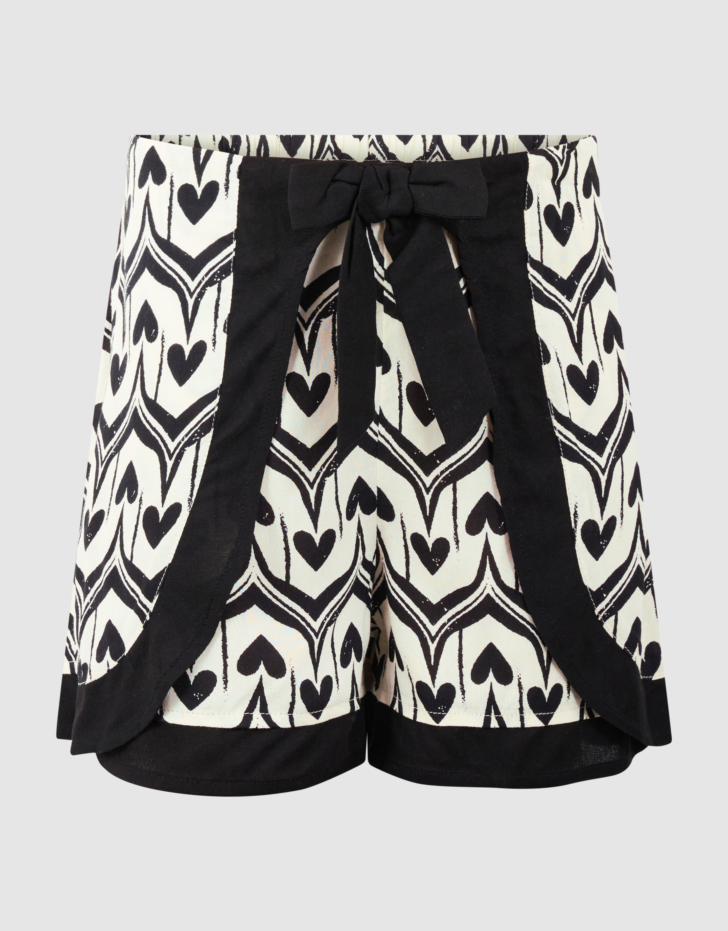 Heart Print Skort Gebroken Wit/Zwart SHOEBY GIRLS