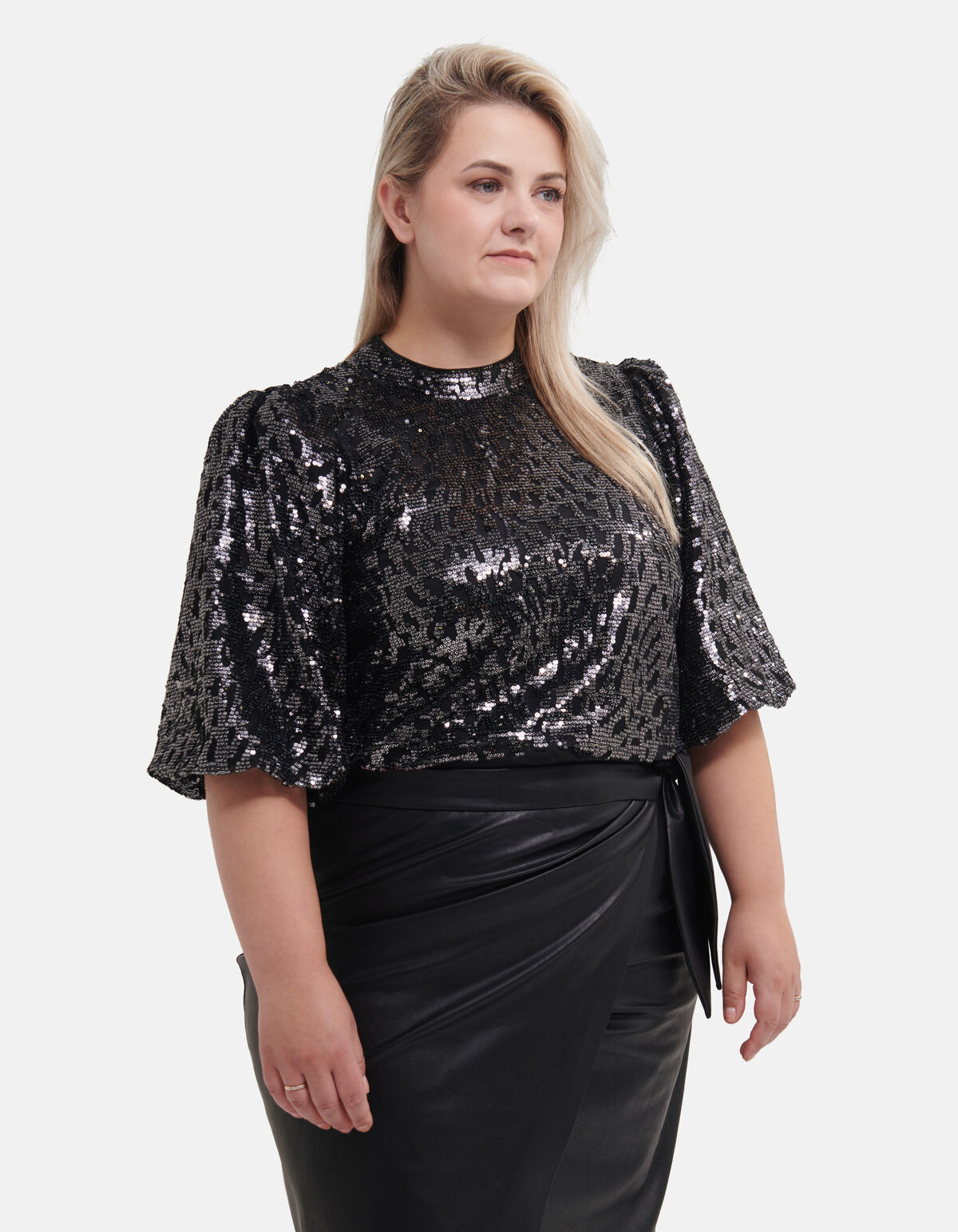 Pailletten Top Zwart By Fred SHOEBY WOMEN