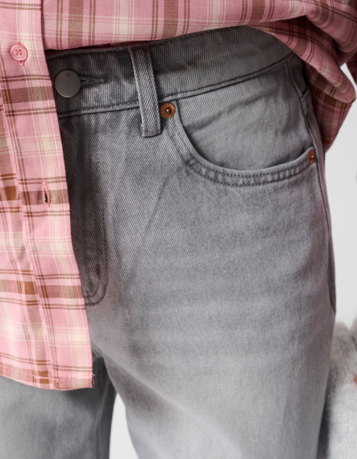 Baggy Fit Jeans Lichtgrijs SHOEBY WOMEN