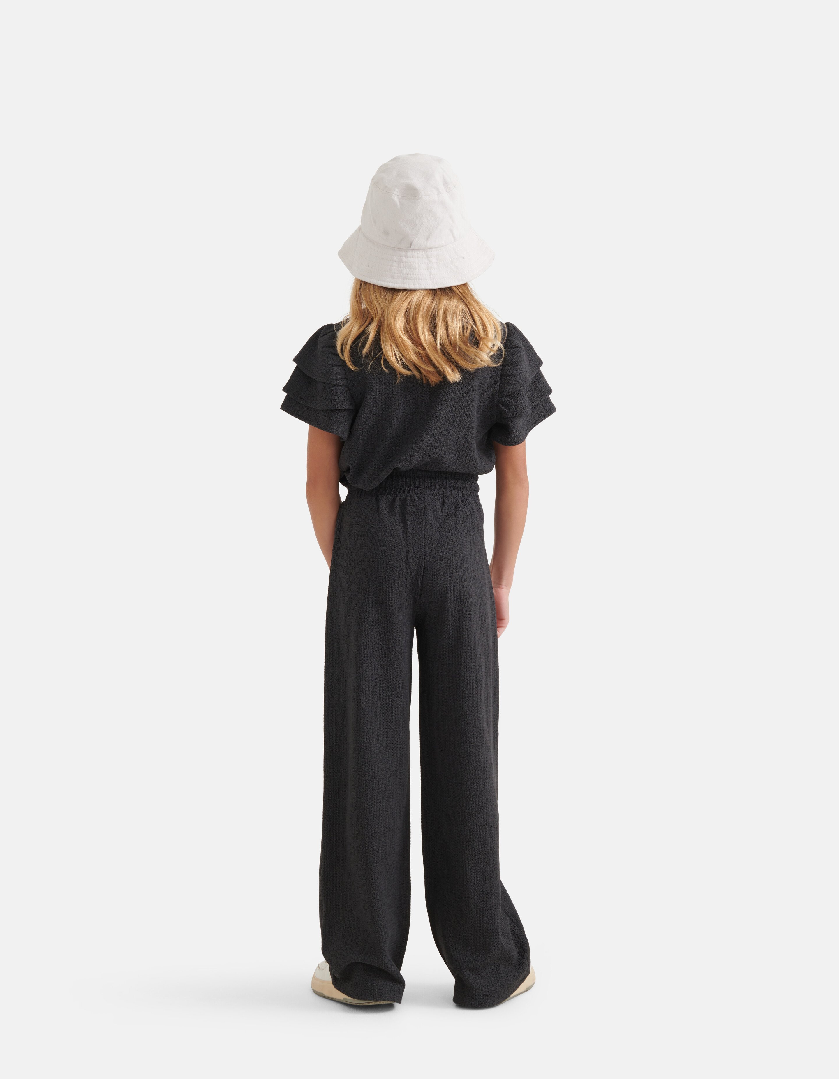 Crinkle Palazzo Broek Donkergrijs SHOEBY GIRLS