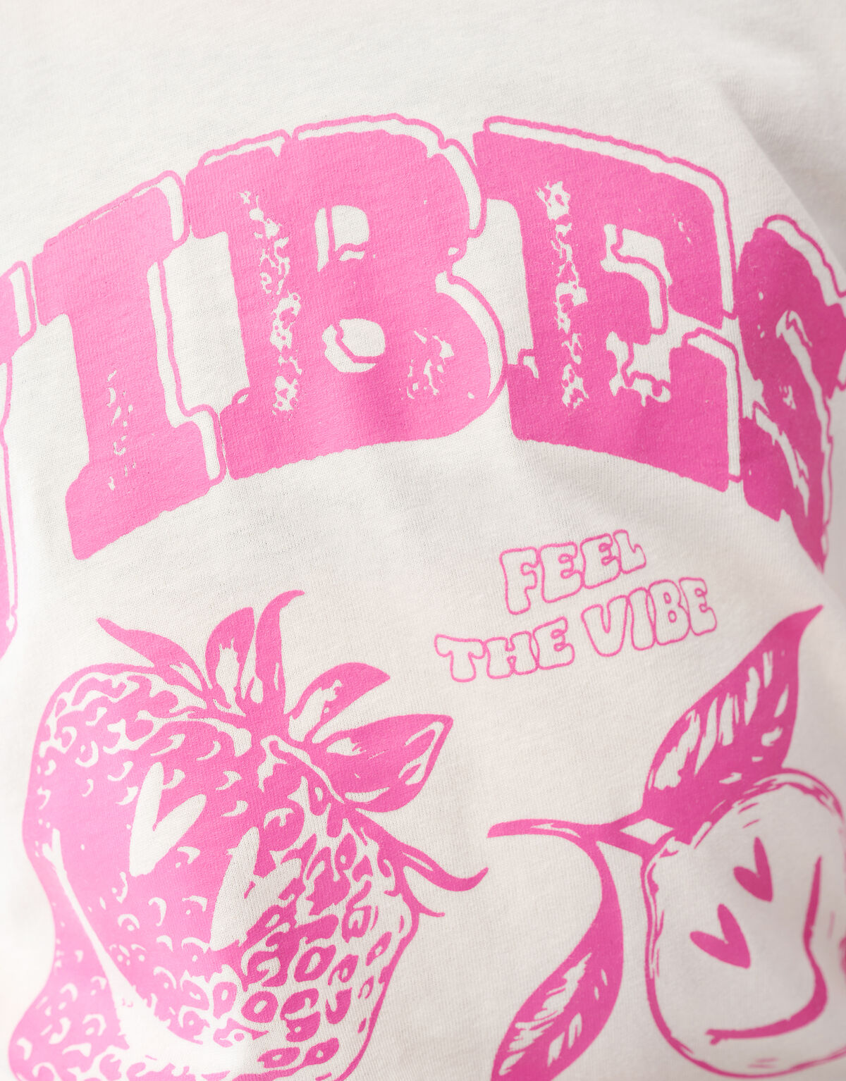 Vibes Artwork T-shirt Gebroken Wit SHOEBY GIRLS