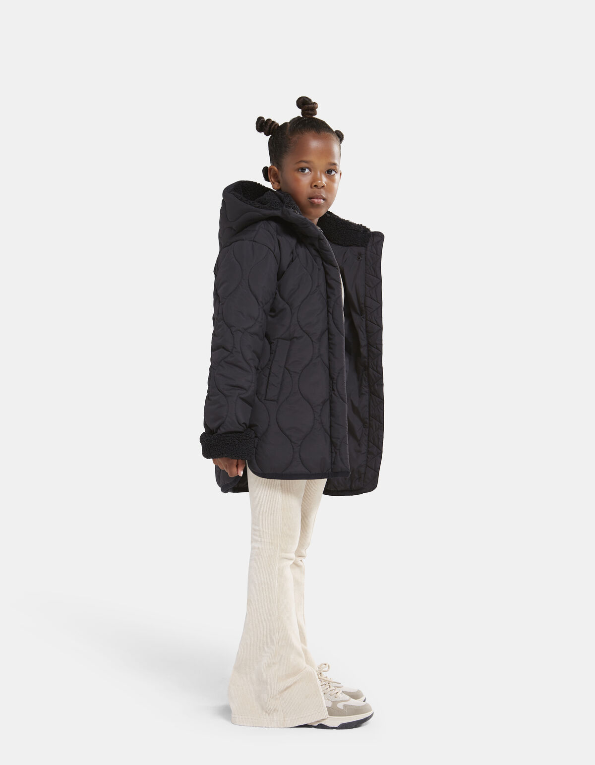 Quilted Short Jas Zwart SHOEBY GIRLS