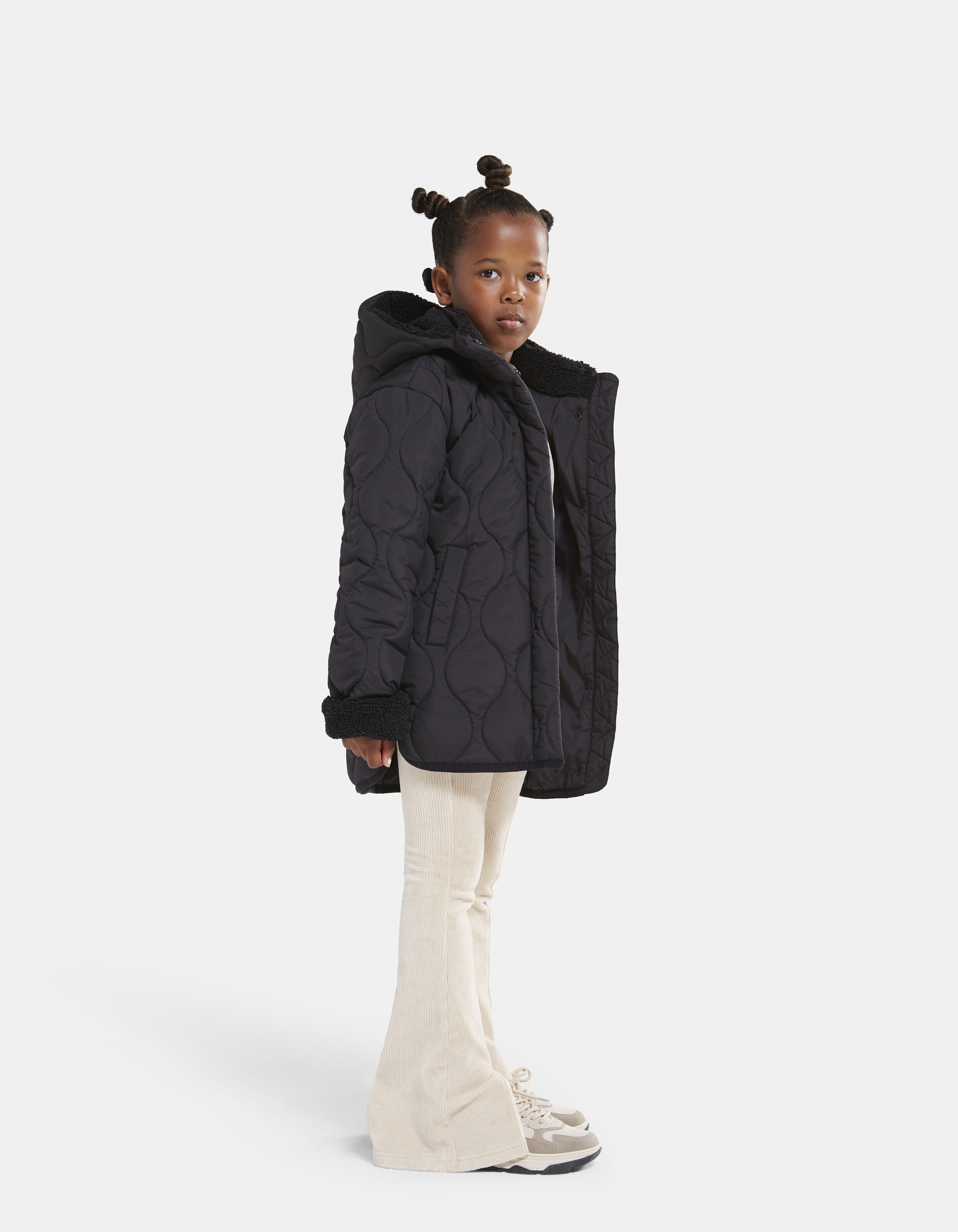 Quilted Short Jas Zwart SHOEBY GIRLS