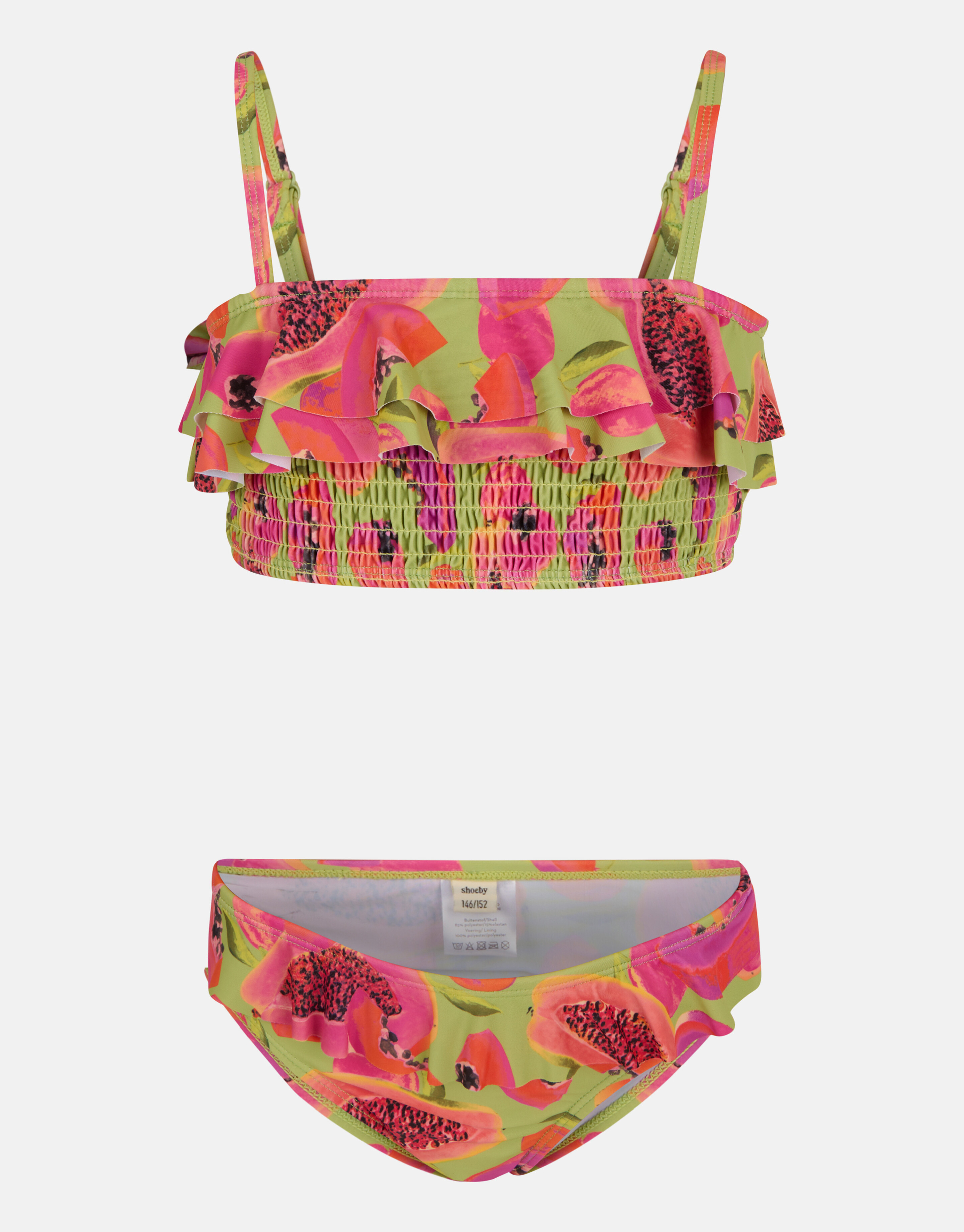 Fruit Print Smock Bikini Groen SHOEBY GIRLS