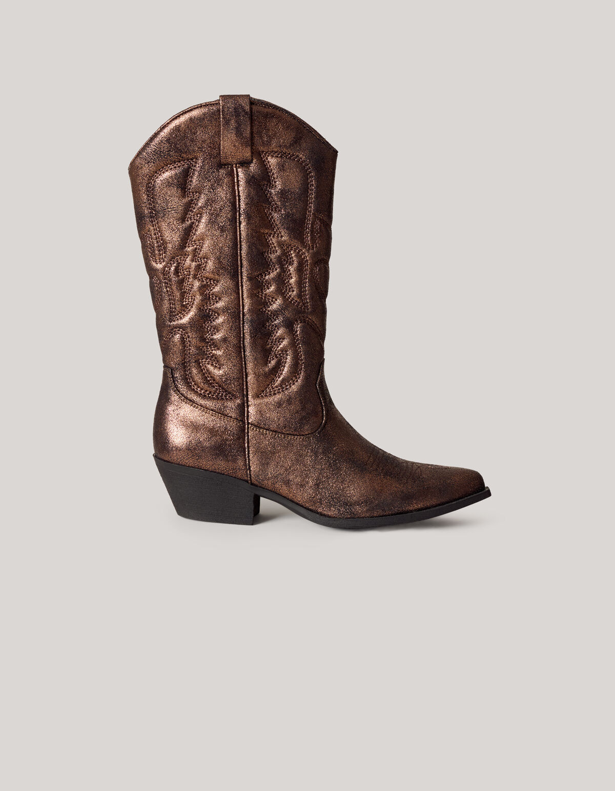 Metallic Cowboylaarzen Bruin SCHOENEN SHOEBY