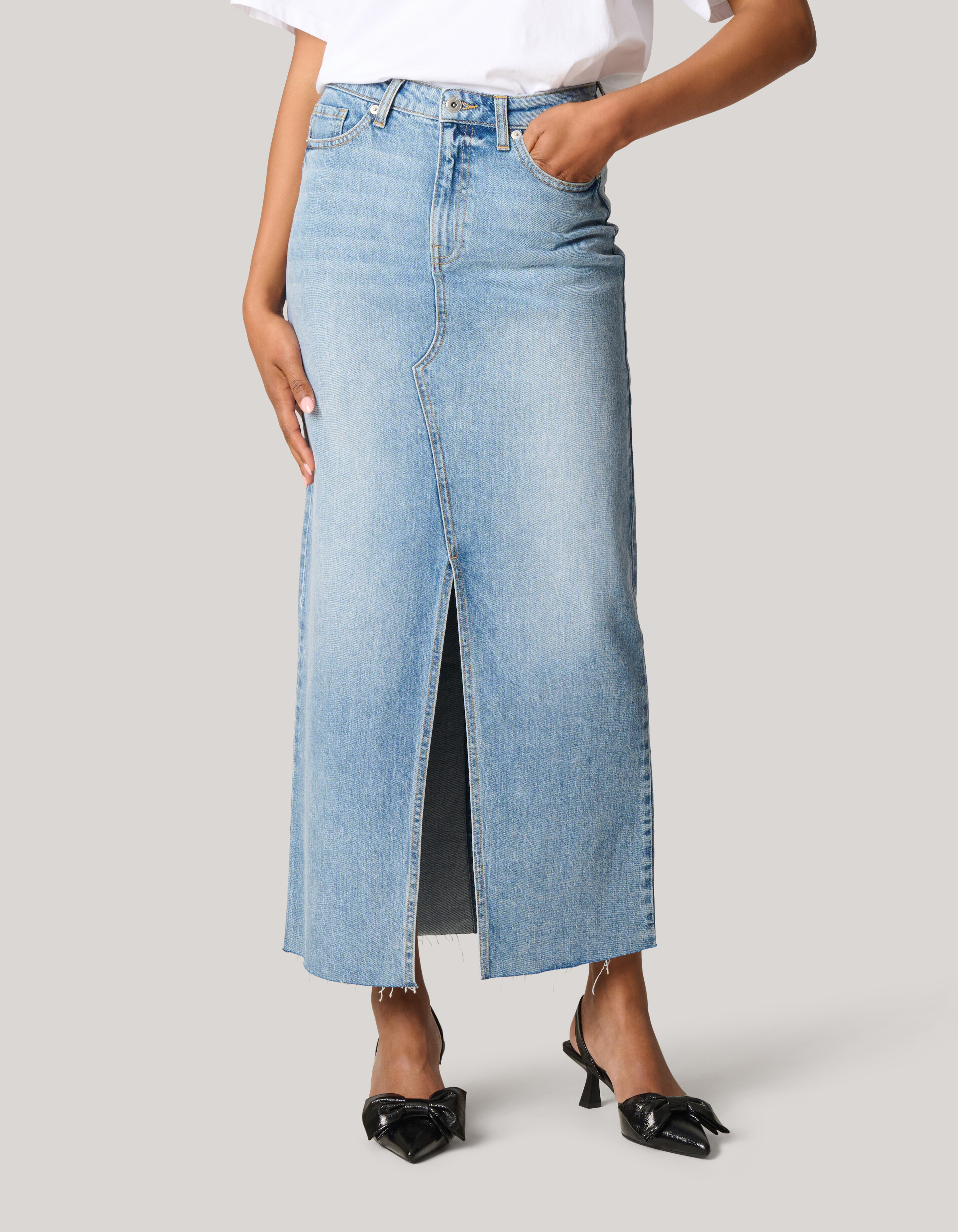 Denim Midi Rok SHOEBY WOMEN