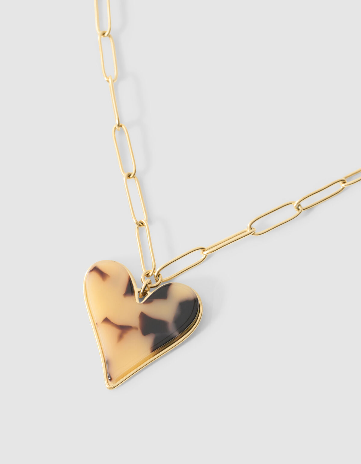 Heart Ketting Bruin/Goud SHOEBY ACCESSOIRES
