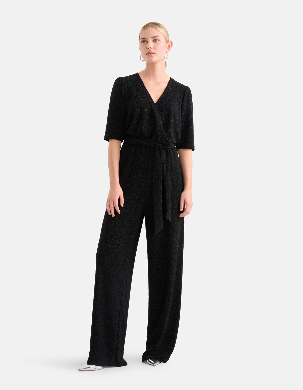 Lurex Jumpsuit Zwart SHOEBY WOMEN