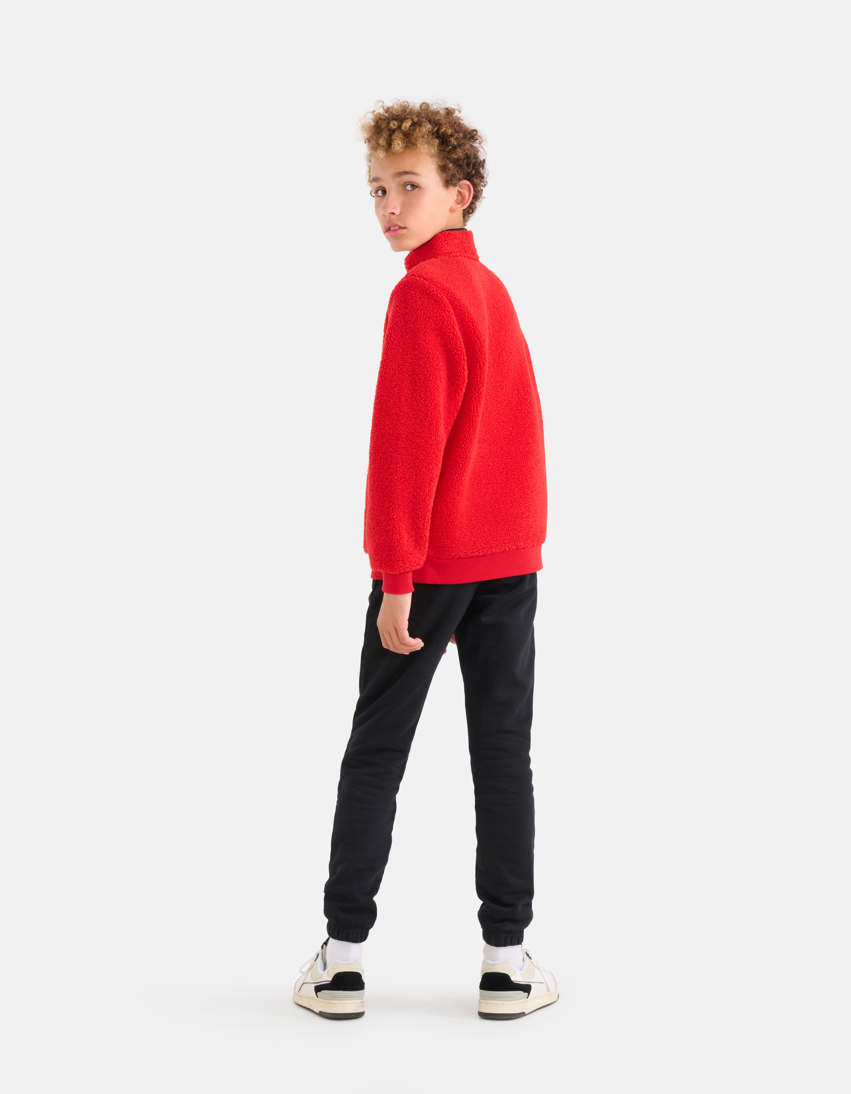 Teddy Fleece Sweater Rood SHOEBY BOYS