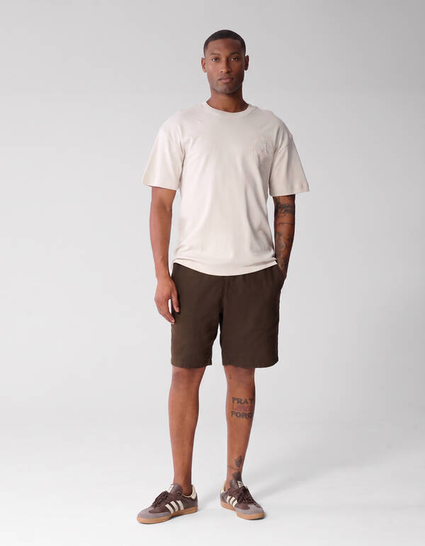 Embroidery Logo T-shirt Beige SHOEBY MEN