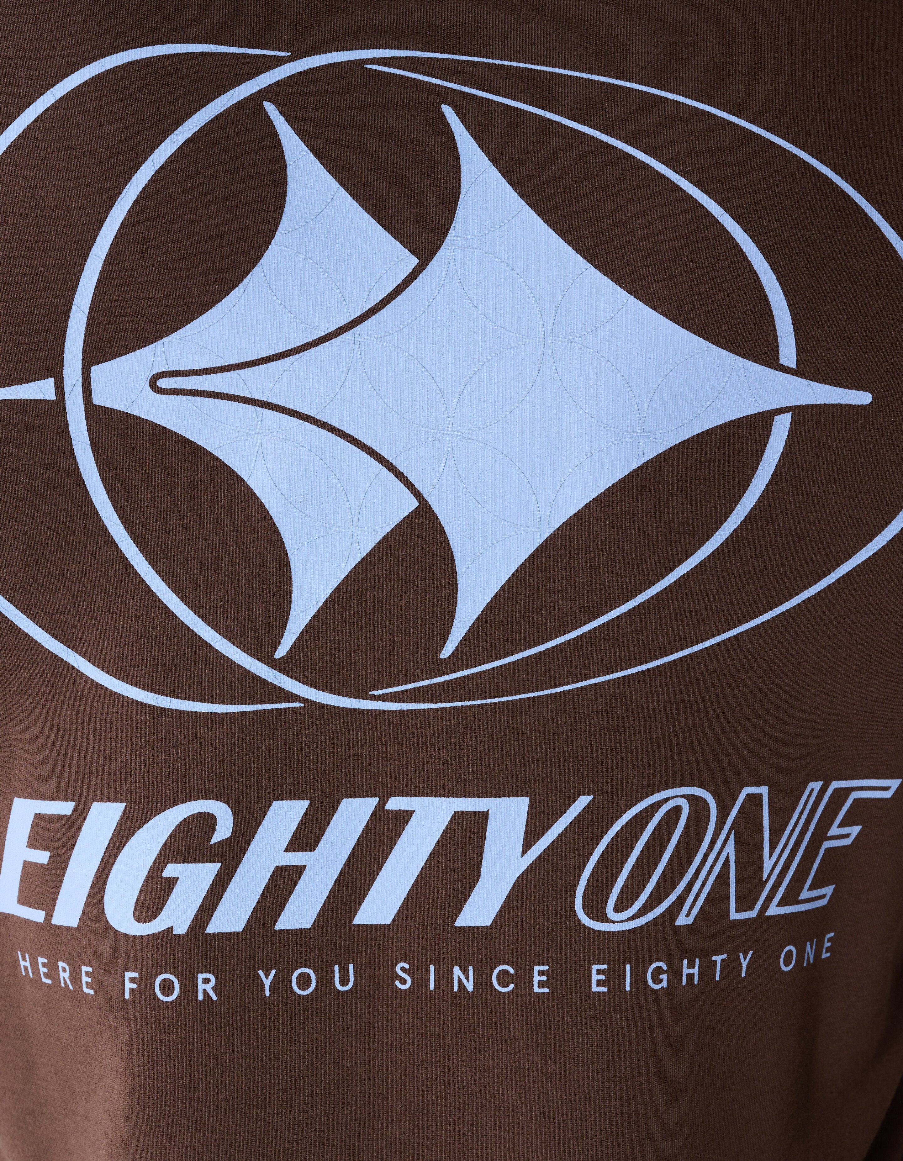 Eighty One Artwork T-shirt Donkerbruin SHOEBY MEN