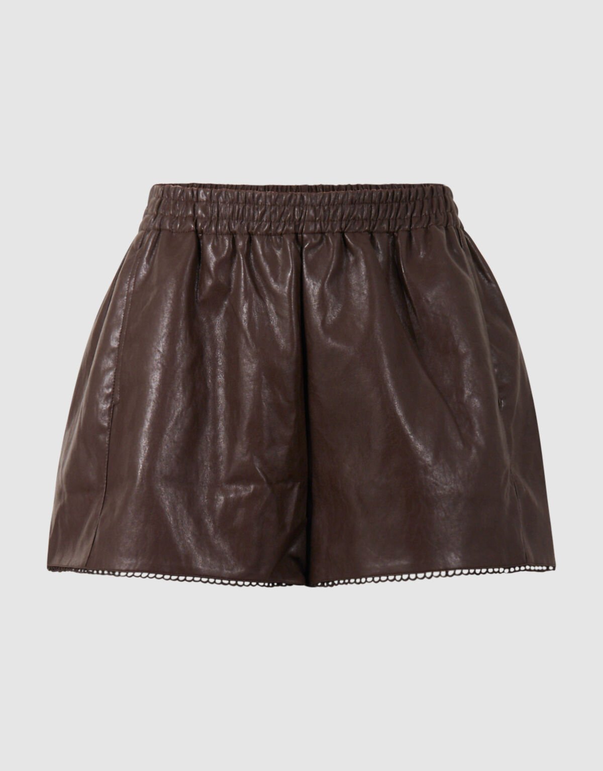 Vegan Leren Short Bruin SHOEBY WOMEN