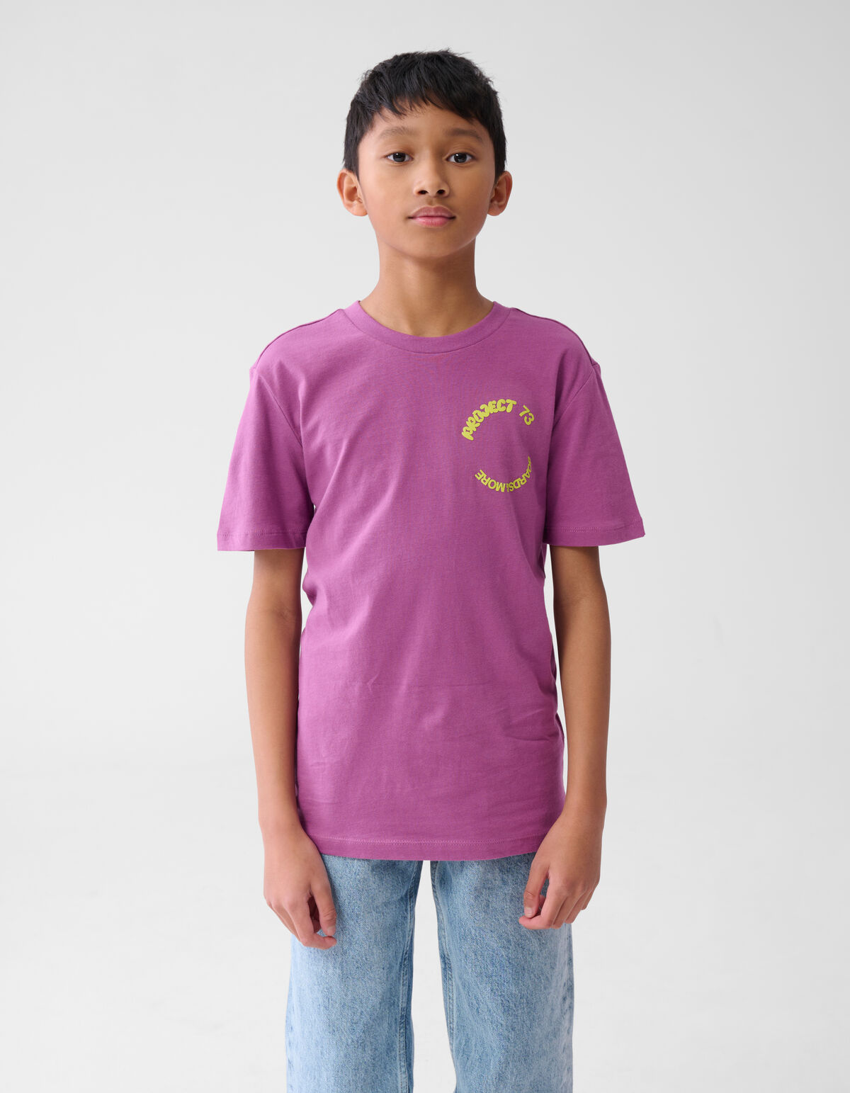 Tekst T-shirt Paars SHOEBY BOYS