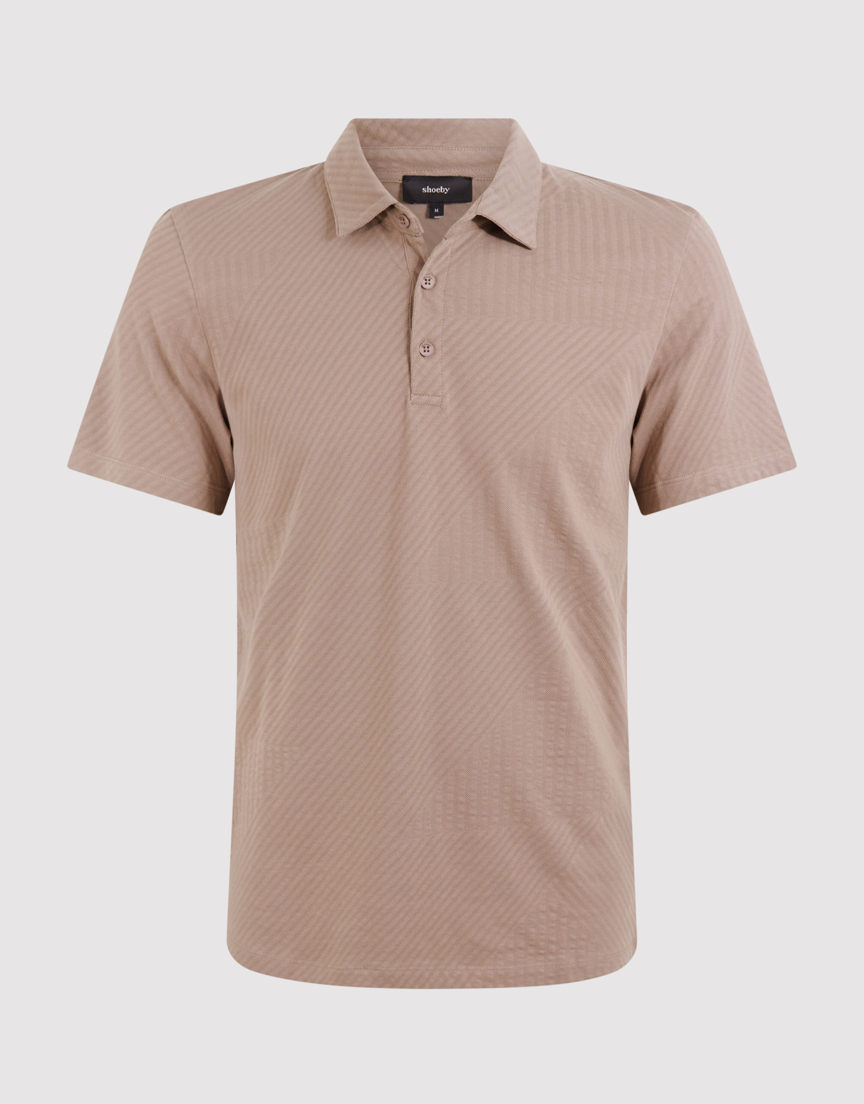 Jacquard Polo Lichtbruin SHOEBY MEN