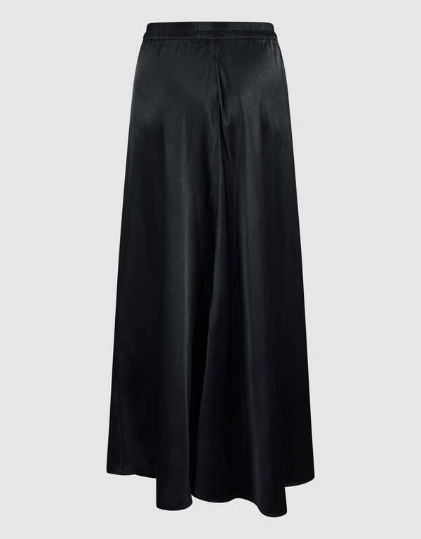 Satijnen Maxi Rok Zwart SHOEBY WOMEN