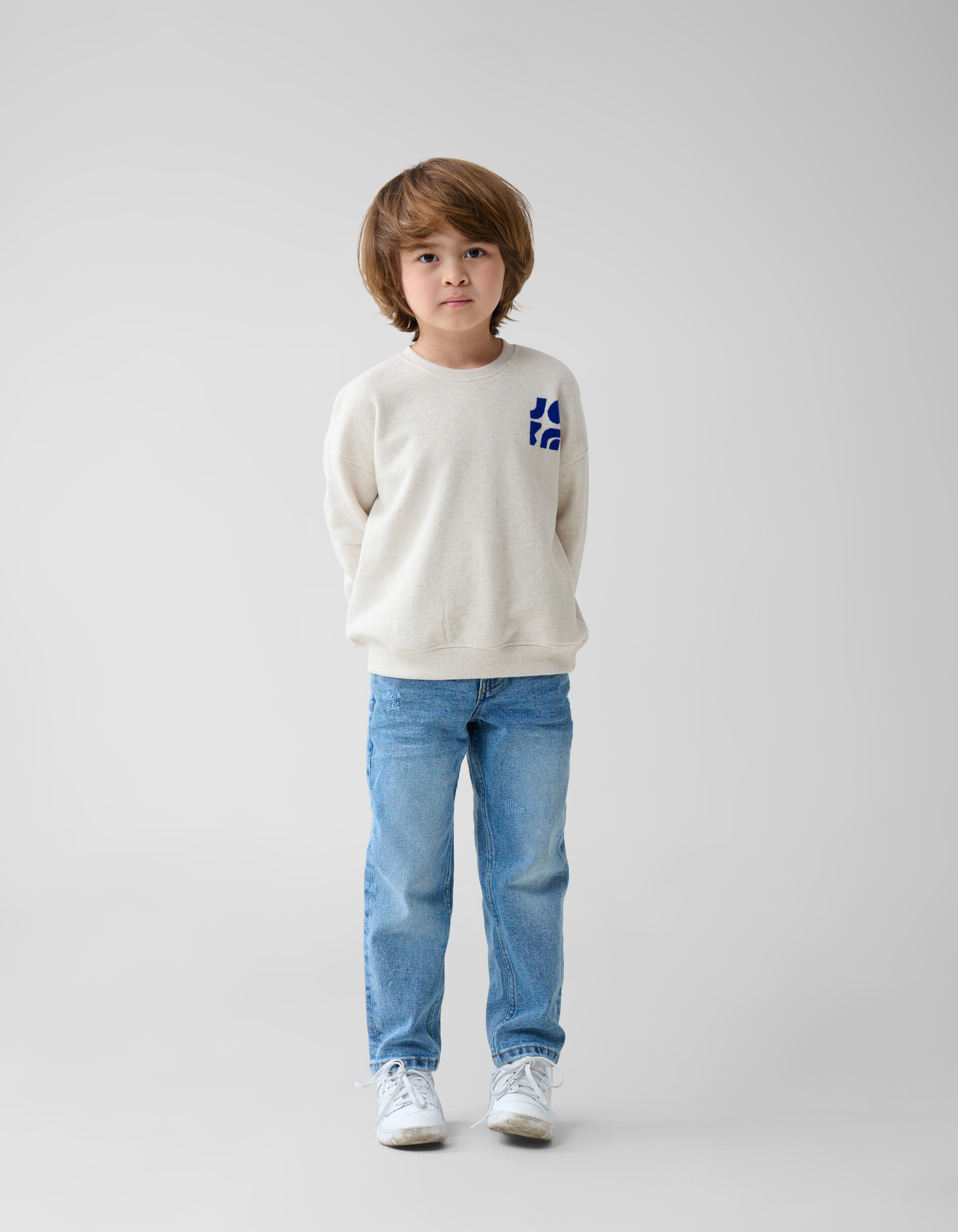 Artwork Sweater Lichtgrijs SHOEBY BOYS