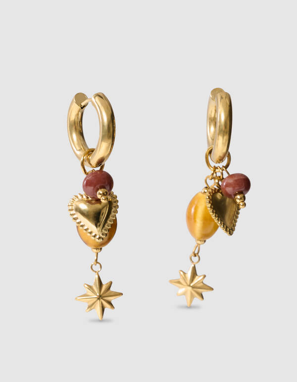 Heart Charm Oorbellen Goud SHOEBY ACCESSOIRES