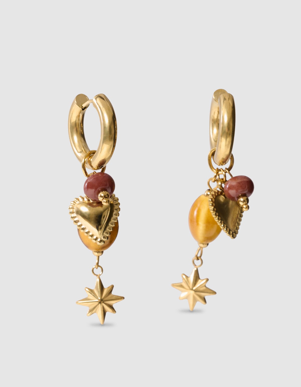 Heart Charm Oorbellen Goud SHOEBY ACCESSOIRES