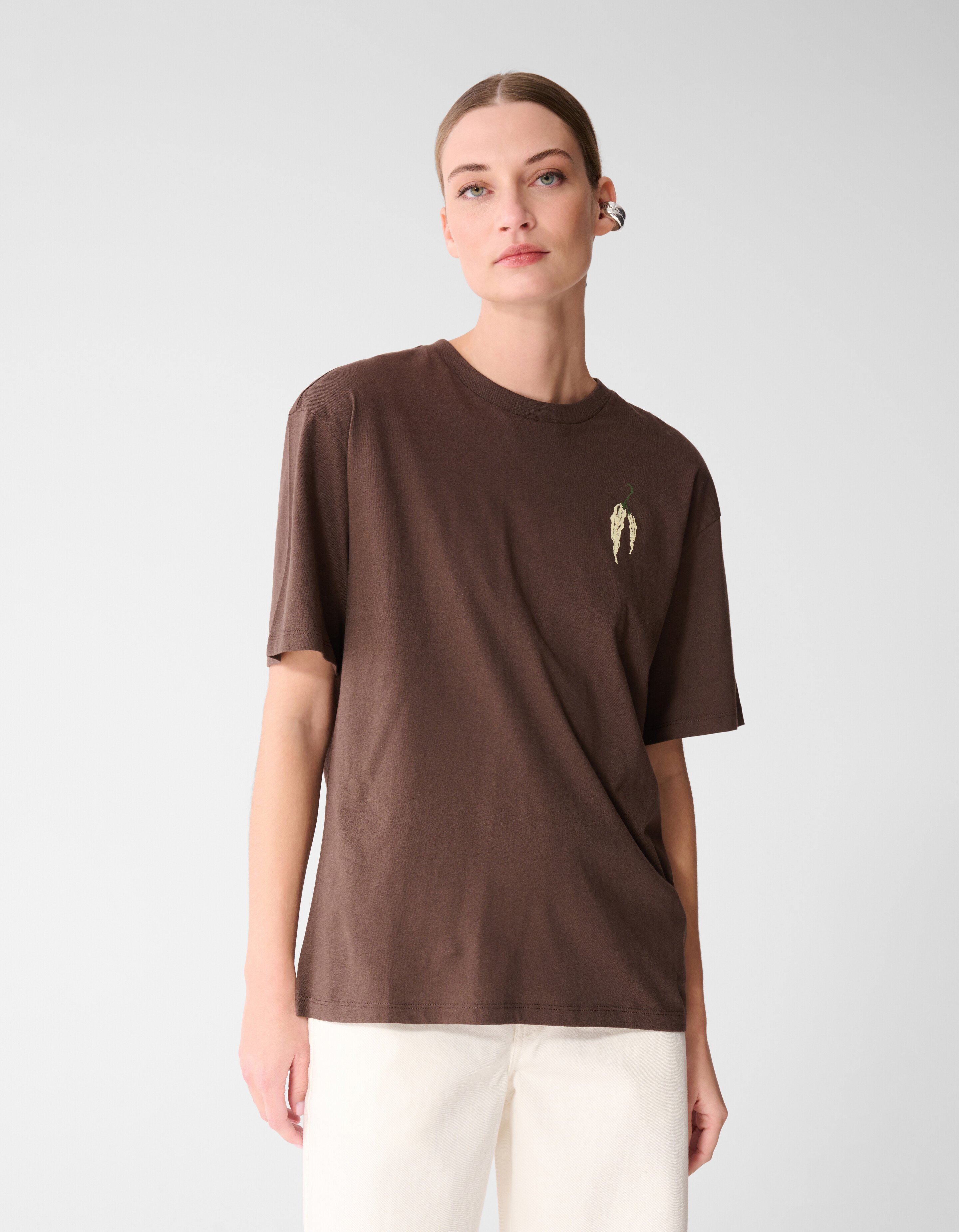 Pepper Artwork T-shirt Bruin SHOEBY WOMEN