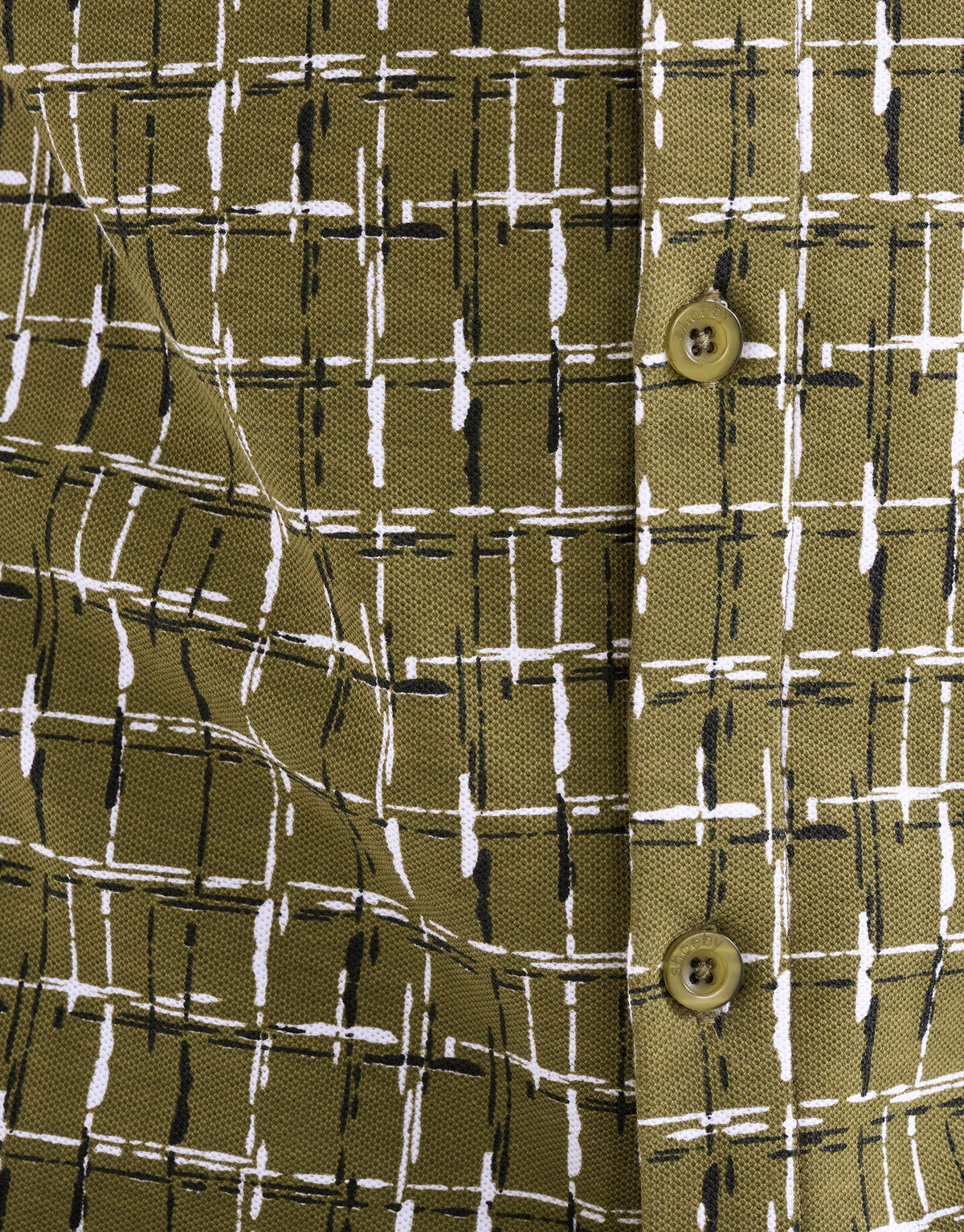 Printed Overhemd Donkergroen SHOEBY MEN