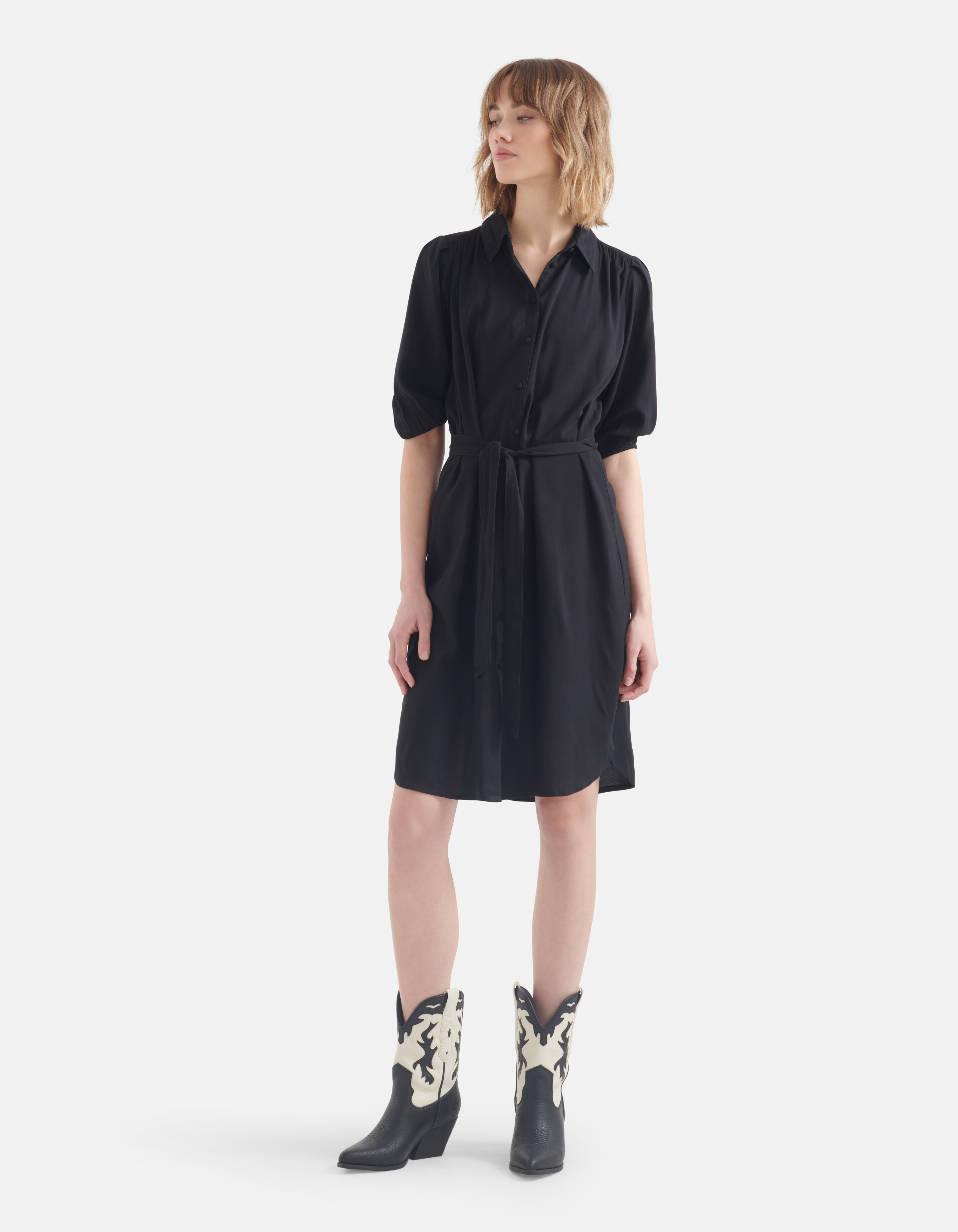 Midi Jurk Zwart SHOEBY WOMEN