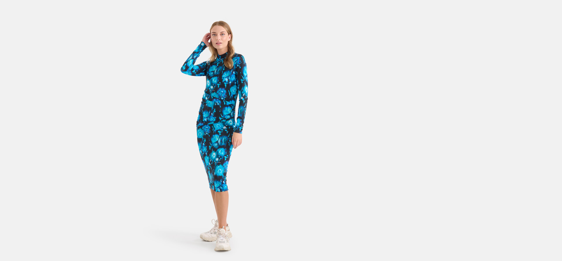 Printed Travel Jurk Blauw SHOEBY WOMEN