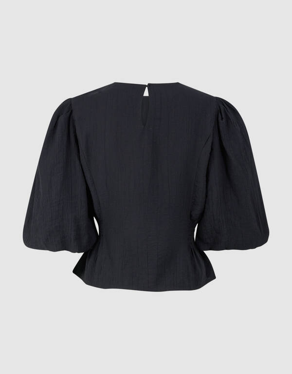 Smock Puff Top Zwart SHOEBY WOMEN