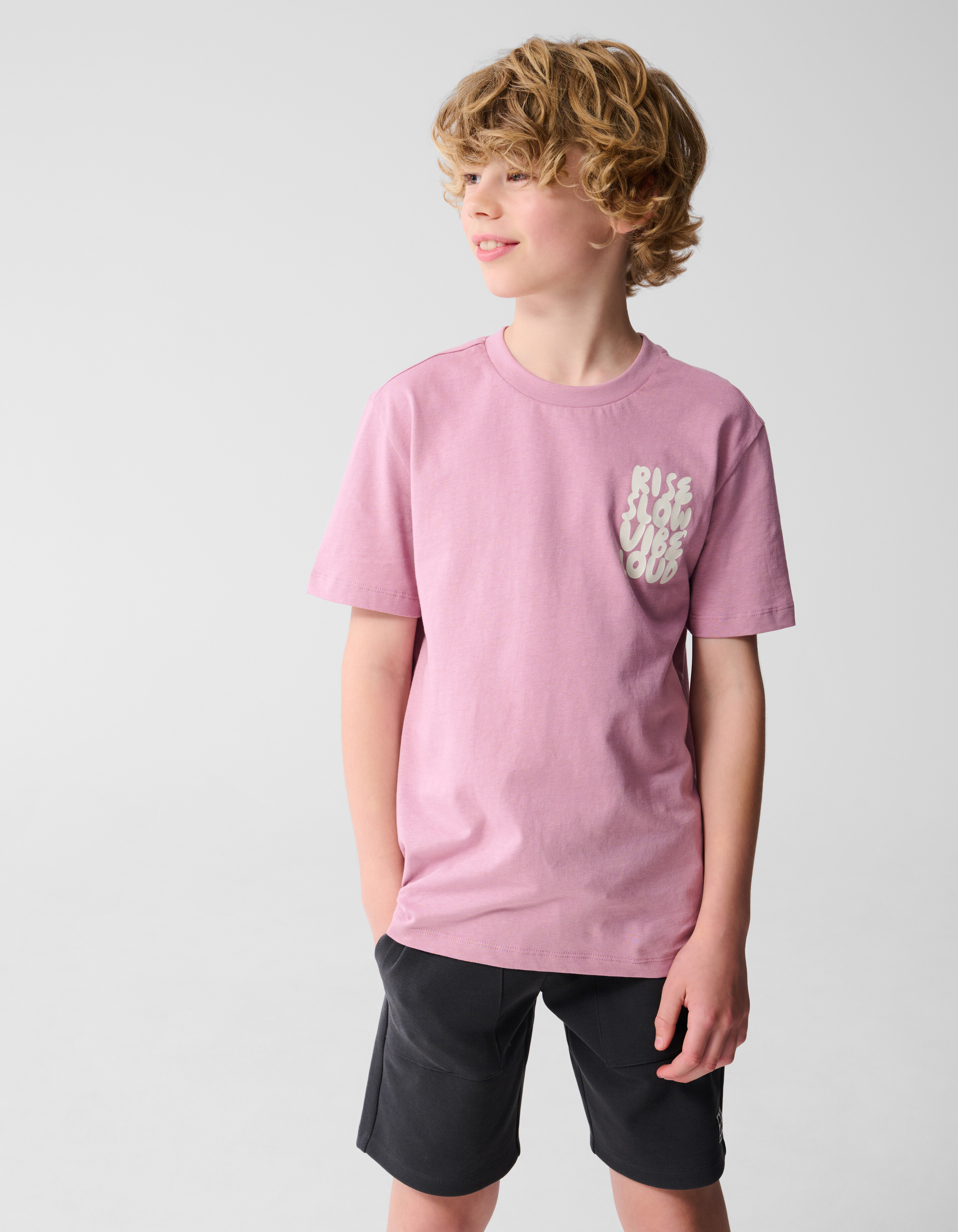 Vibe Loud Artwork T-shirt Roze SHOEBY BOYS