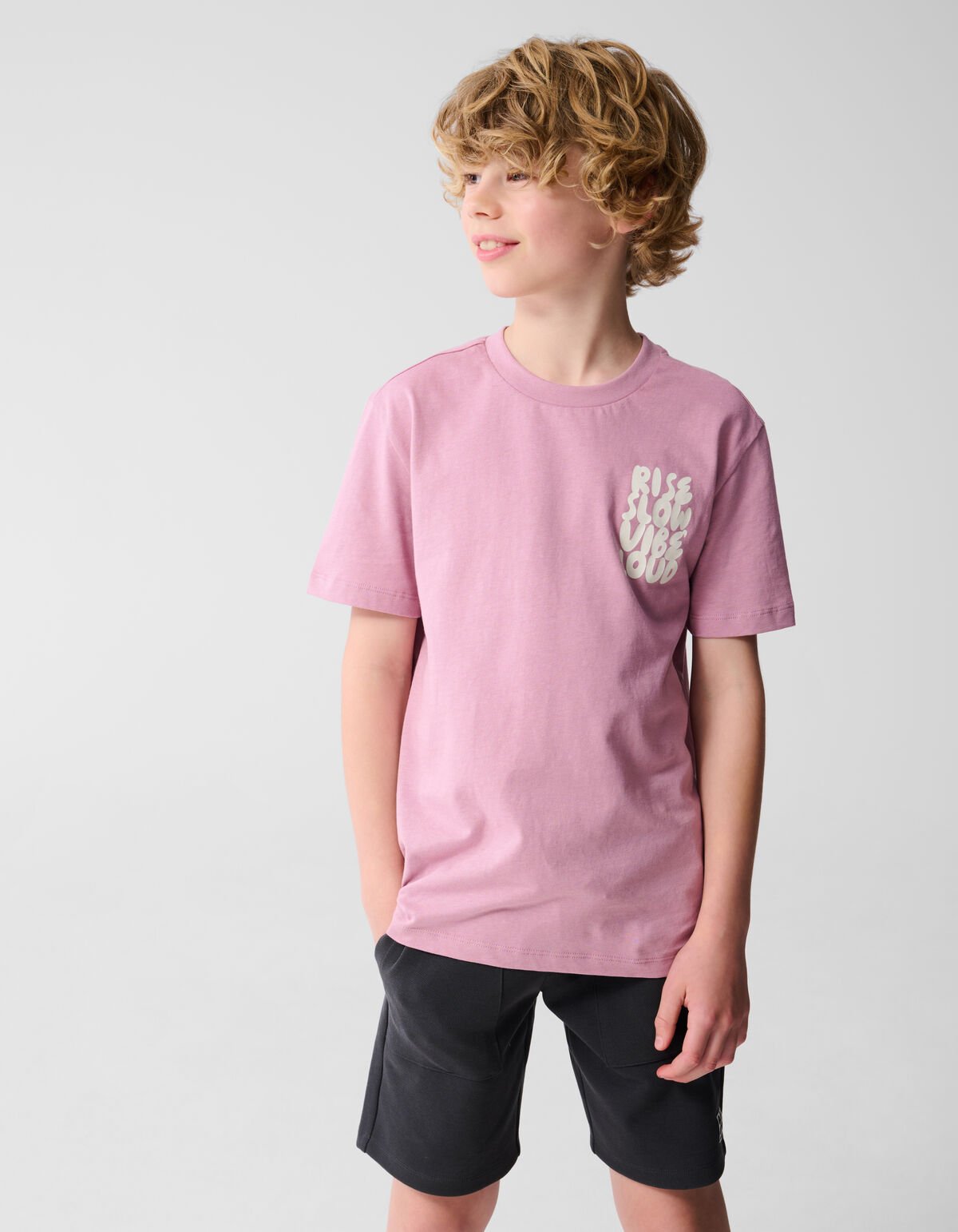 Vibe Loud Artwork T-shirt Roze SHOEBY BOYS