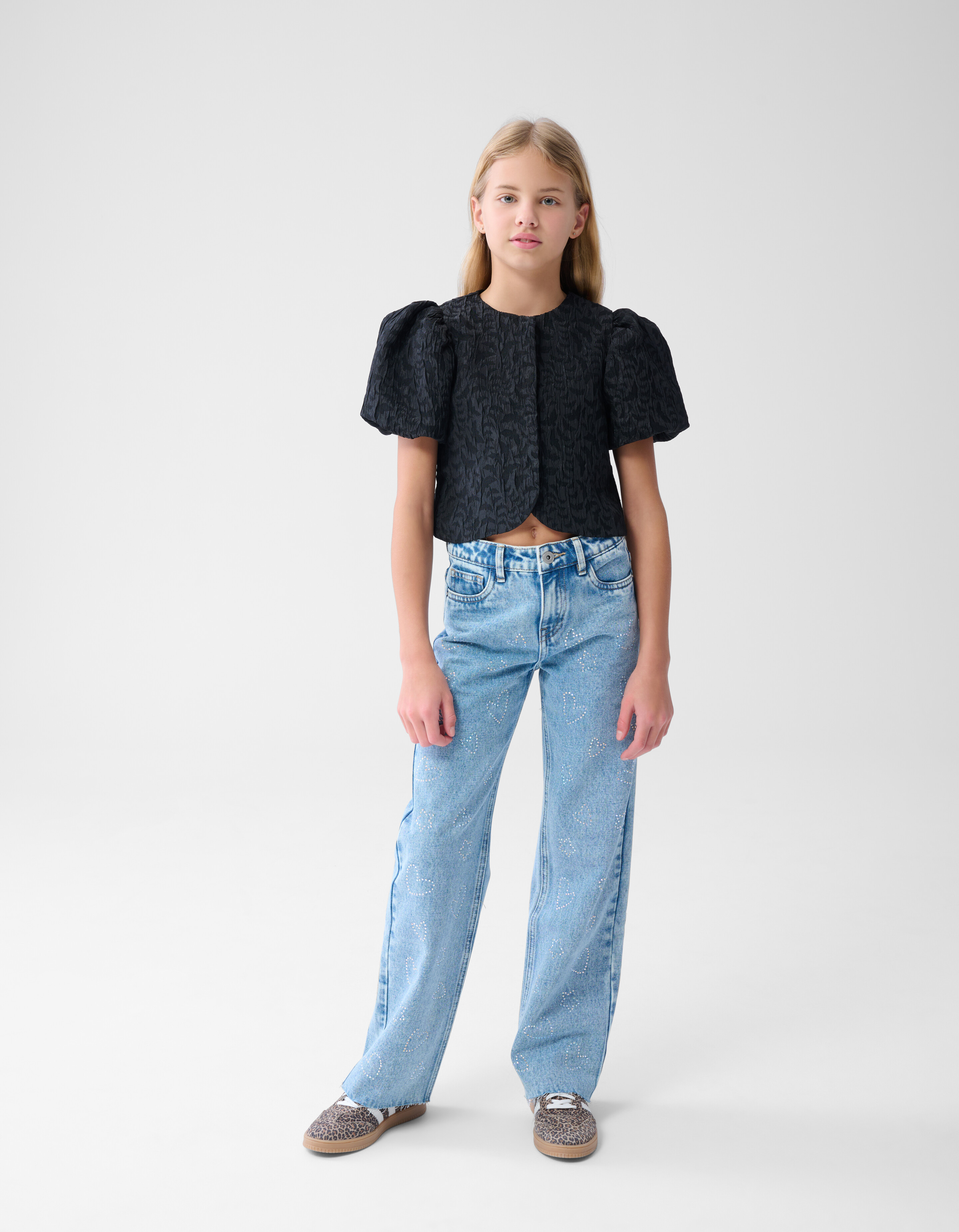Pofmouwen Blazer Zwart SHOEBY GIRLS