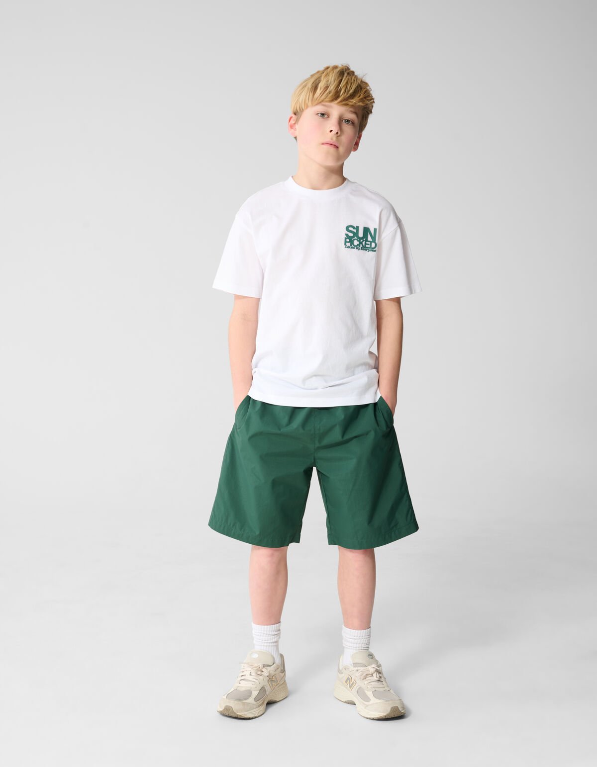 Sunpicked Artwork T-Shirt Wit SHOEBY BOYS