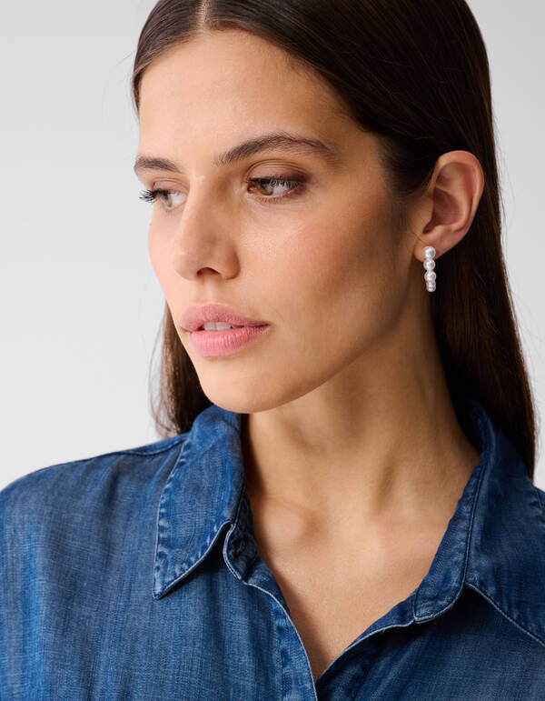 Denim Sequin Blouse Blauw By Mieke SHOEBY WOMEN