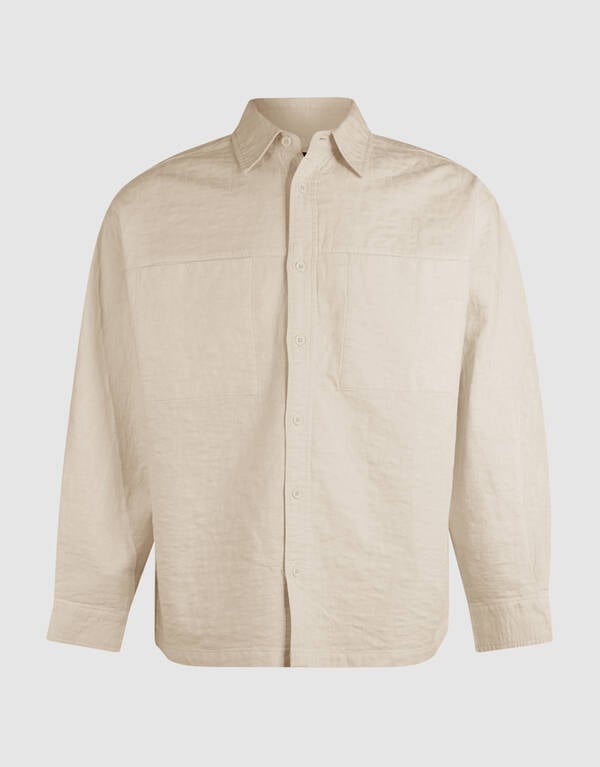 Structuur Overshirt Gebroken Wit SHOEBY MEN