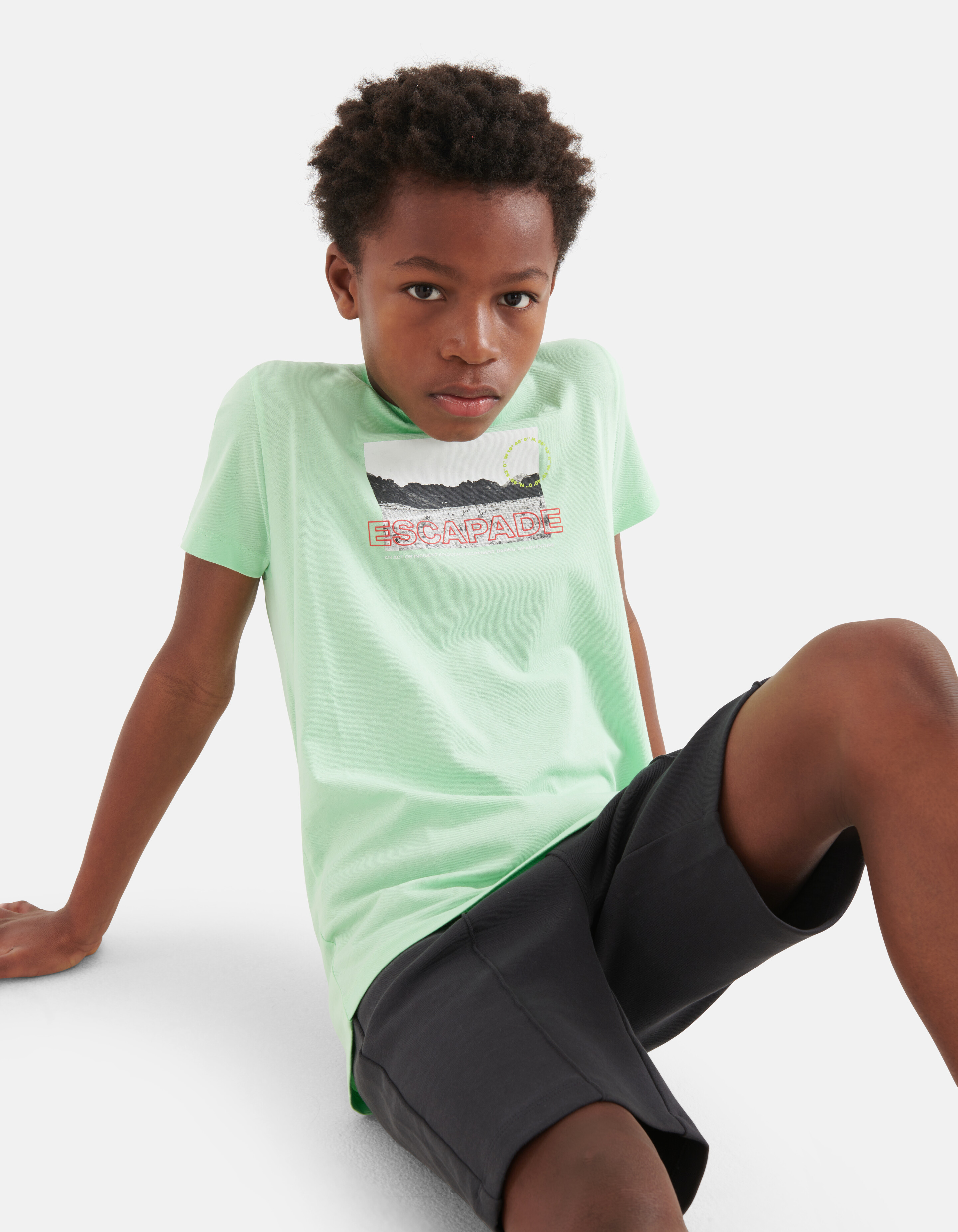 Artwork T-shirt Lichtgroen SHOEBY BOYS