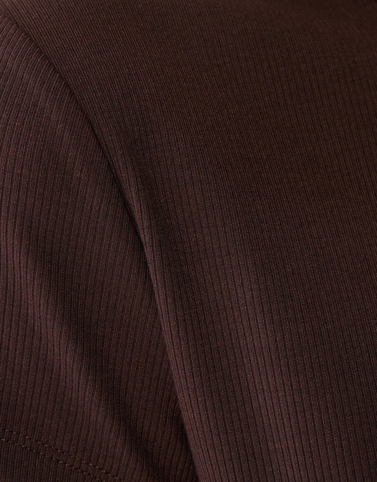 Rib T-shirt Bruin SHOEBY WOMEN